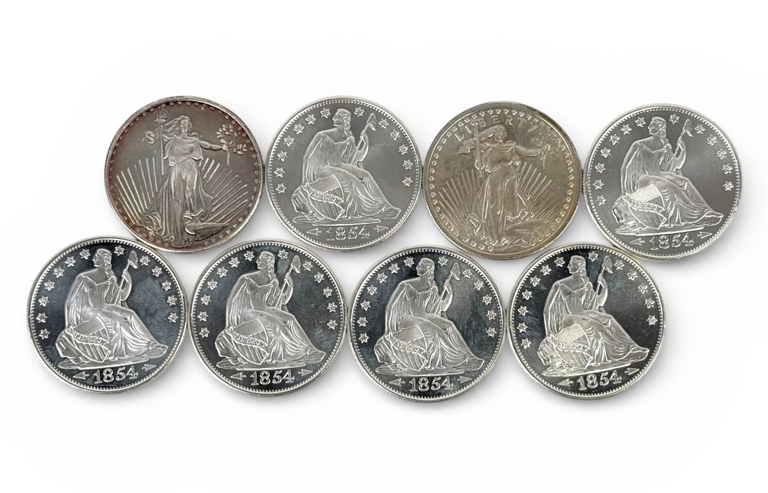 (8) .999 Silver 1ozt. Rounds (1 of 2)