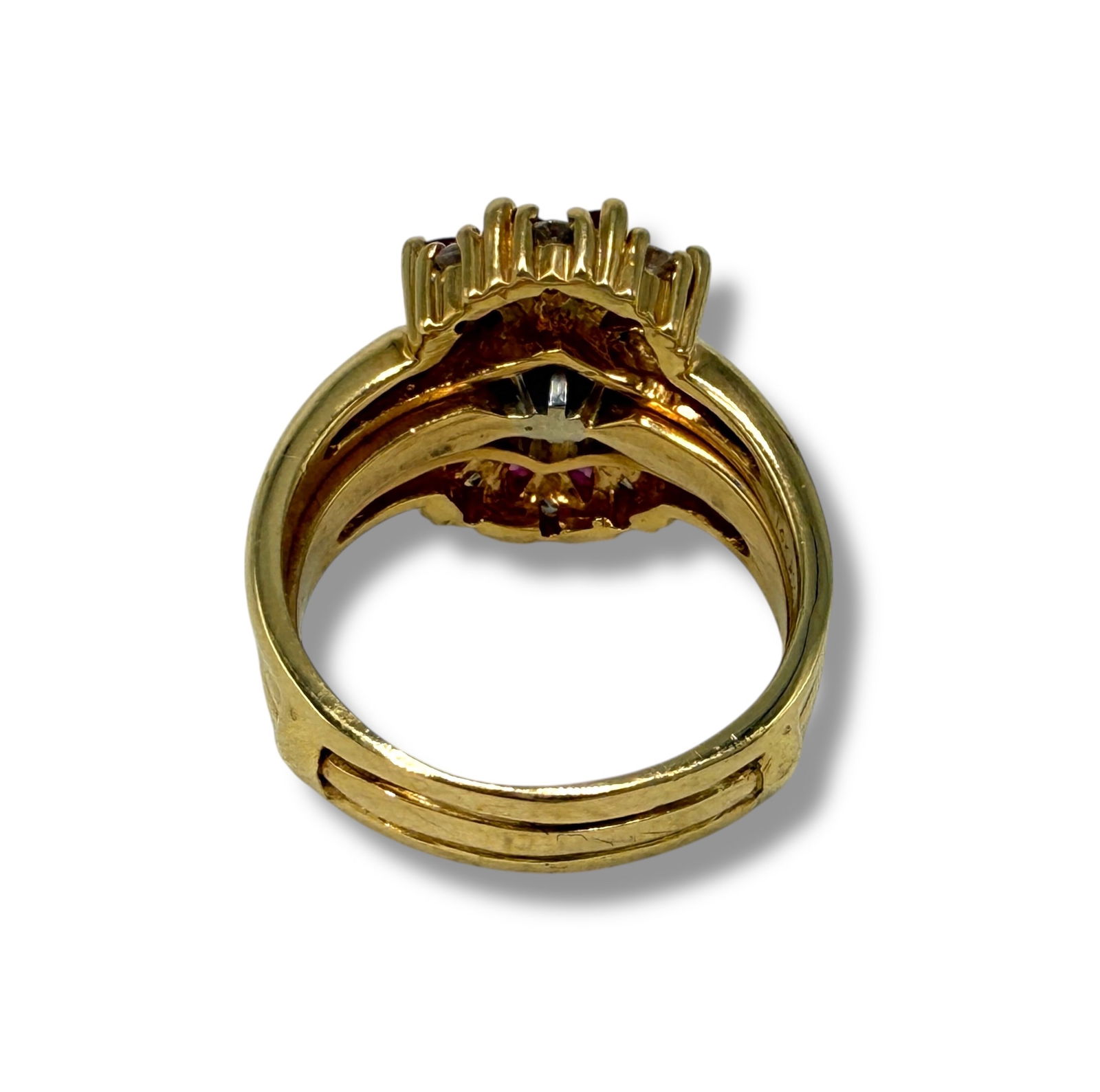 .5ct Diamond & Ruby Ring Set in 14k Gold - 2