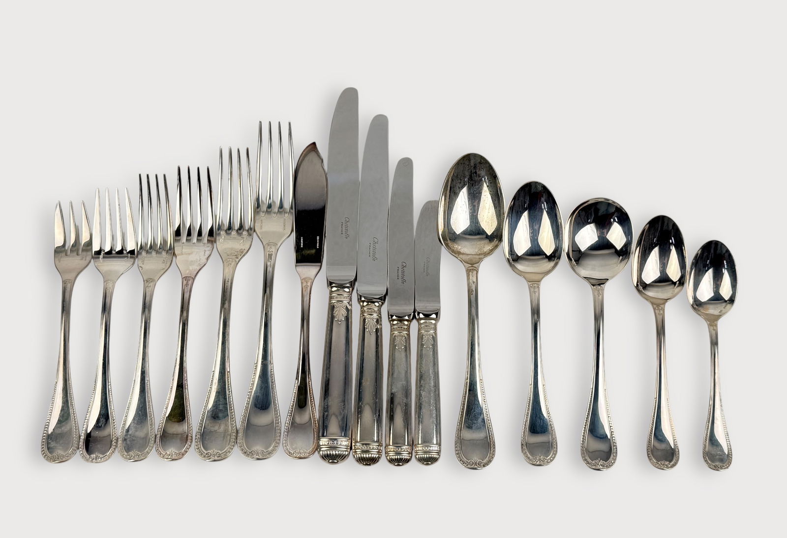 (248 pcs) Christofle Malmason Sterling Flatware Set (1 of 17)