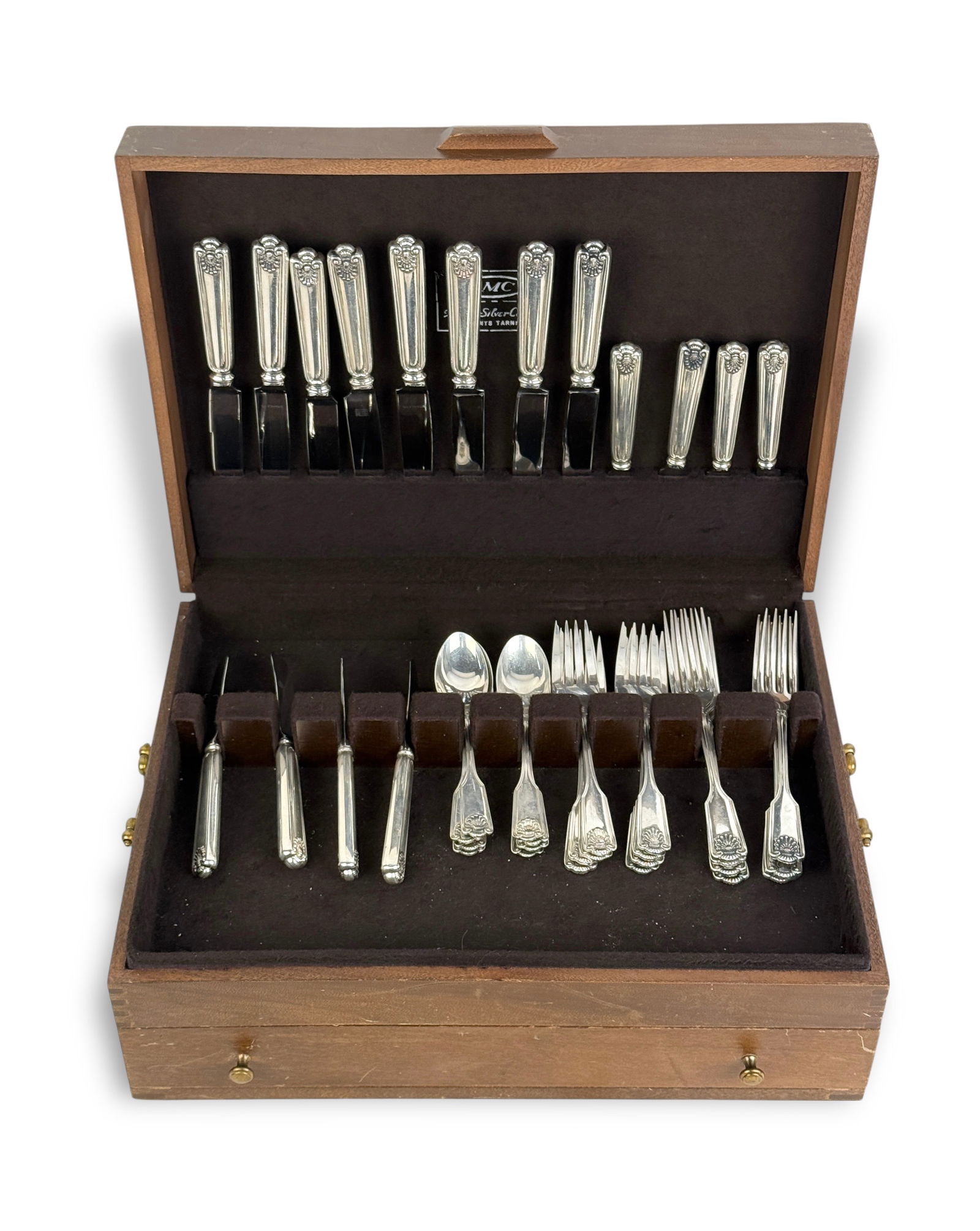 (40pcs) Frank Smith Fiddle Shell Sterling Flatware - 2