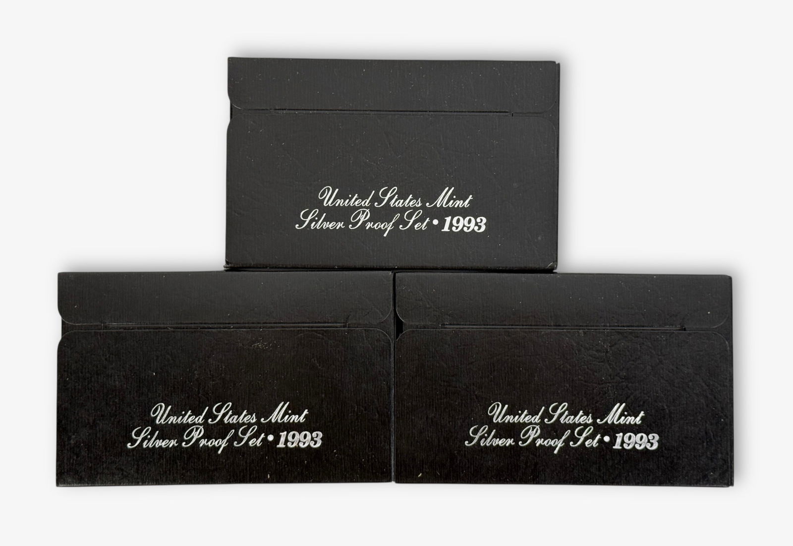 (3) 1993 US Mint Silver Proof Sets: In original boxes. Condition: See images for details. 