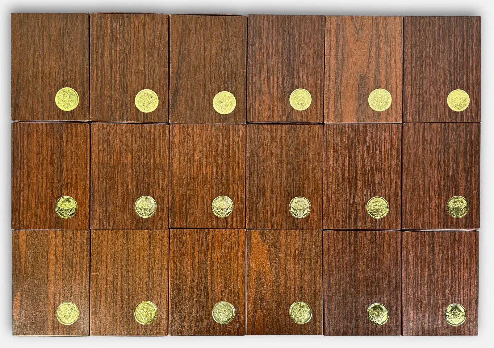 (18) Eisenhower Proof Dollars (1971-1974): Each in original packaging. Lot includes (5) 1971's. Condition: See images for details. 