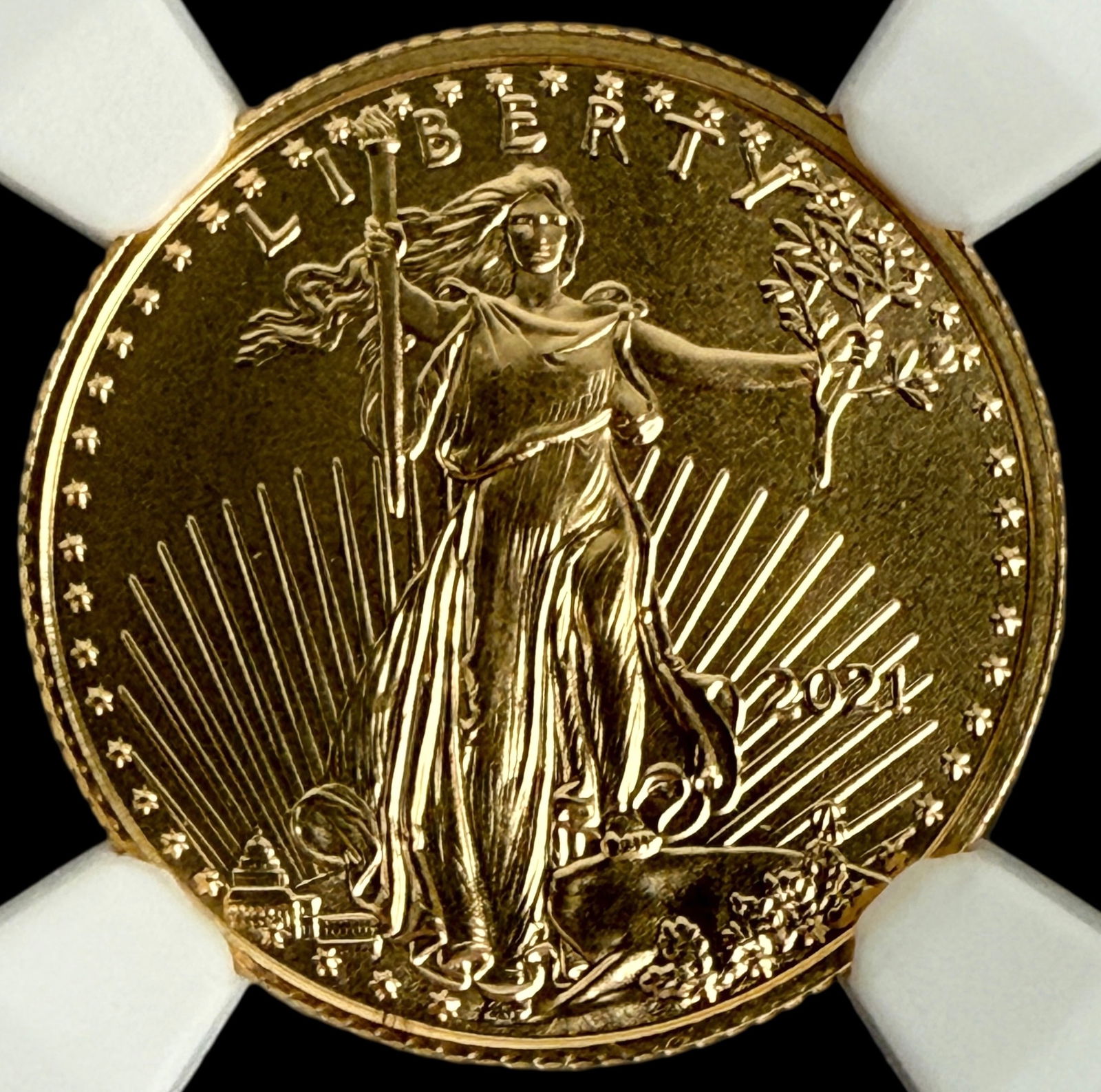 (5) 2021 $5 Eagle NGC MS70 (A) - 2