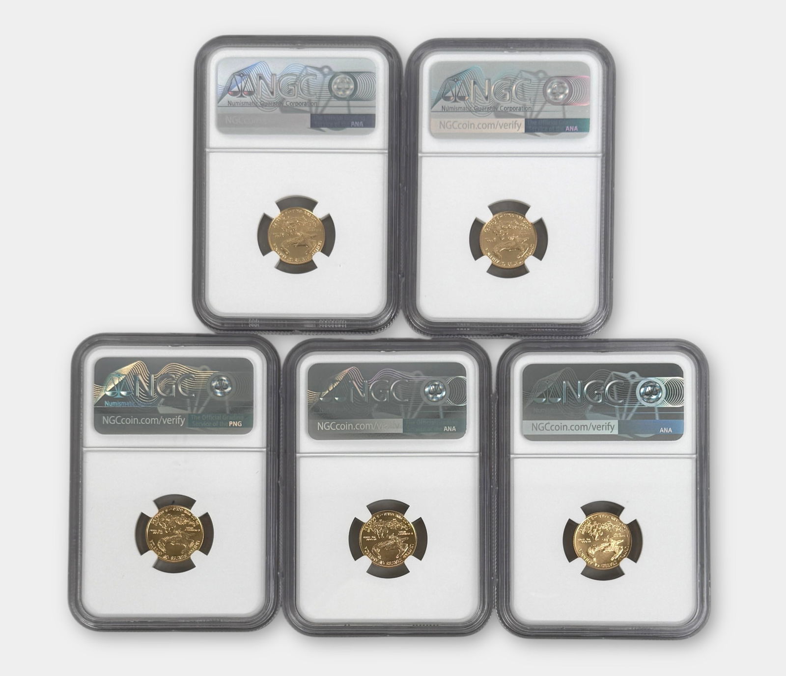 (5) 2021 $5 Eagle NGC MS70 (C) - 2