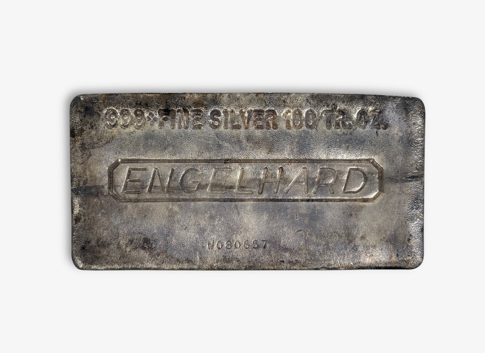 100 Ozt Englehard .999 Fine Silver Bar: Condition: Good vintage condition. Please see photos.