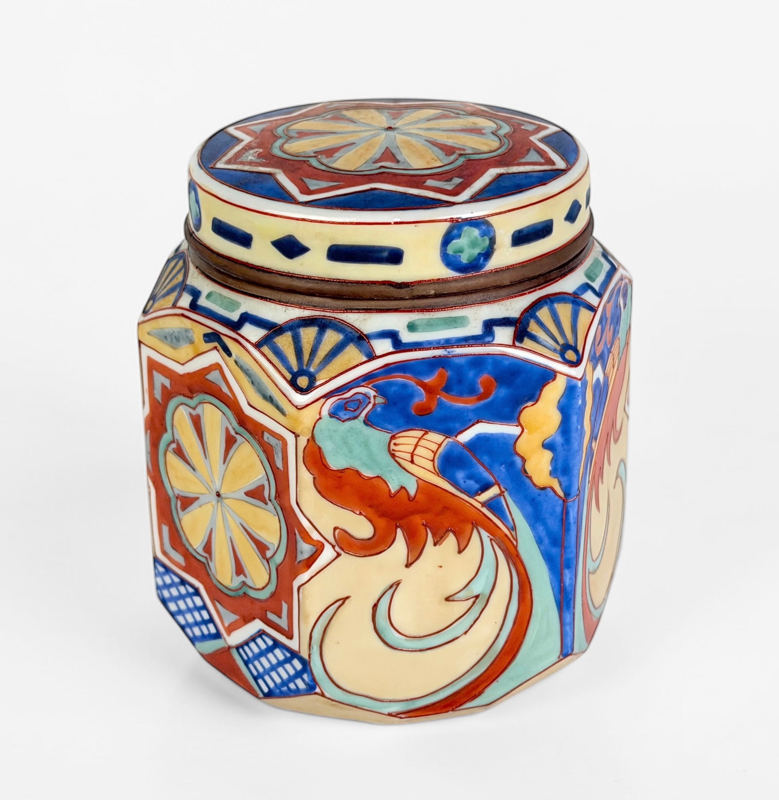 Nippon Hand-Painted Porcelain Humidor (1 of 5)