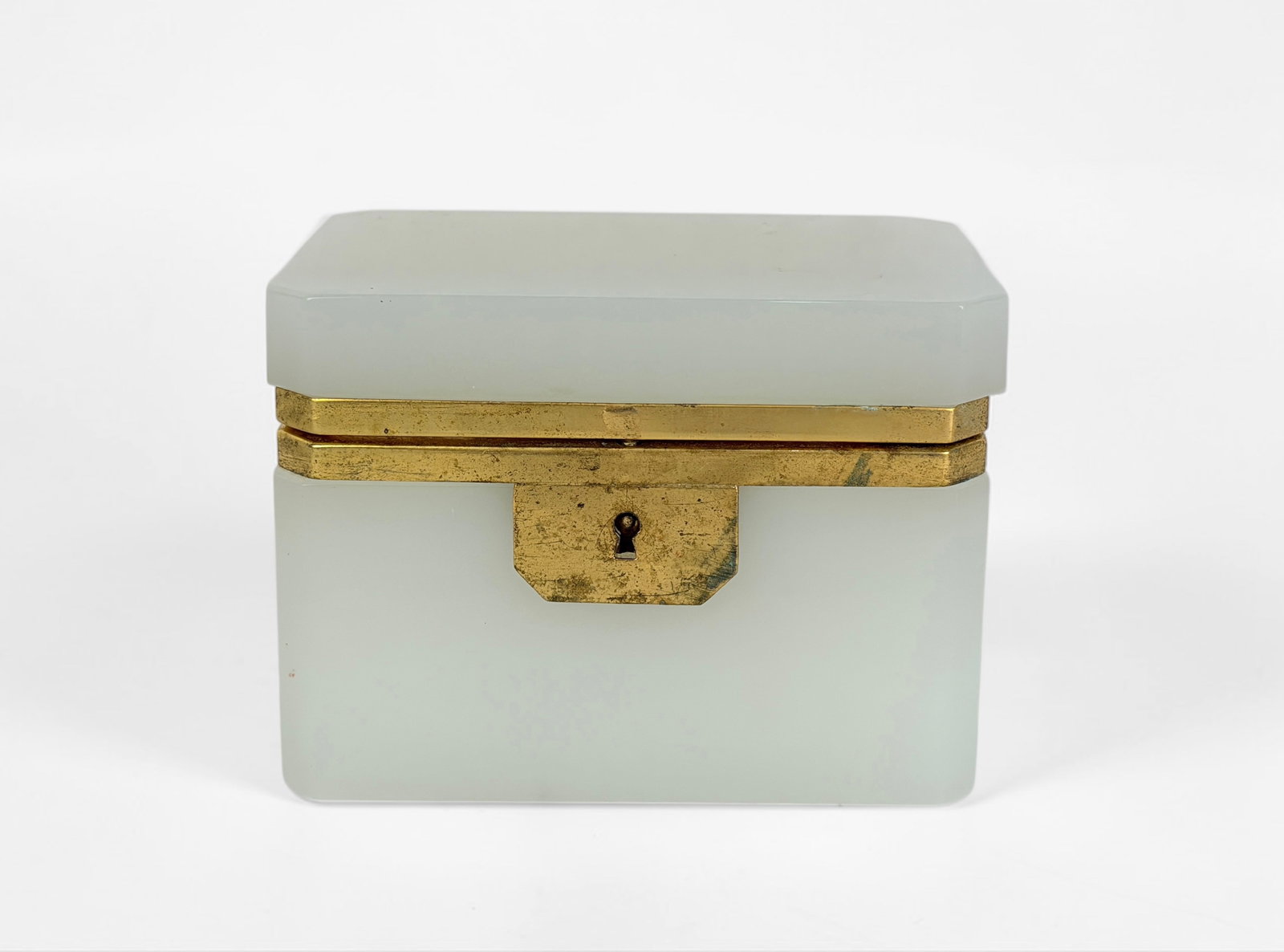 French Brass-Mounted Opaline Dresser Box (1 of 5)