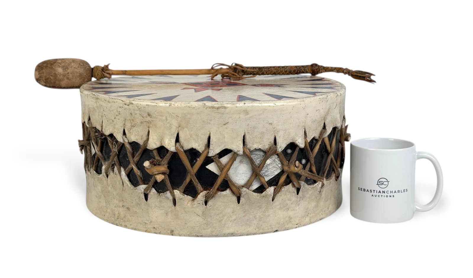 Sioux Rawhide Painted Drum - 5