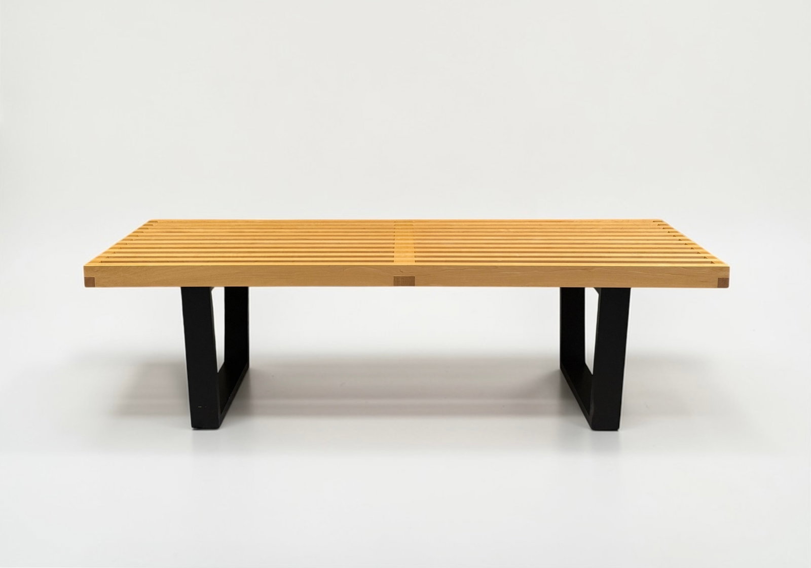 Herman Miller Nelson Platform Bench: Certificate of Authenticity and original paperwork included. Dimensions: 14 1/2" Tall x 48" Long x 18 1/2" Deep Condition: 1" scratch to surface, oth