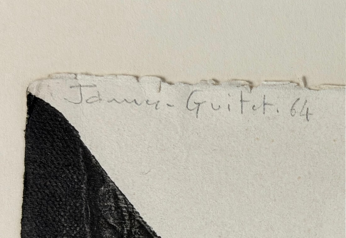 James Guitet "Composition" Etching Print - 3