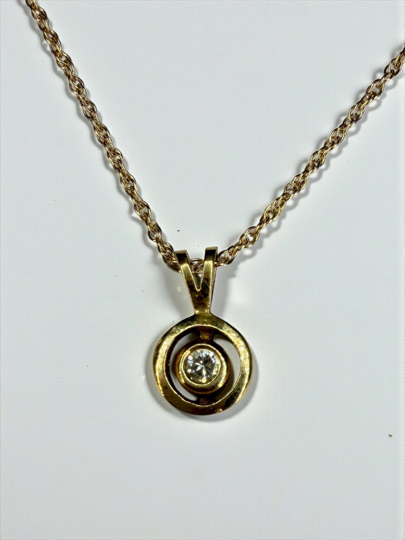 14K Gold & Diamond Necklace (1 of 2)