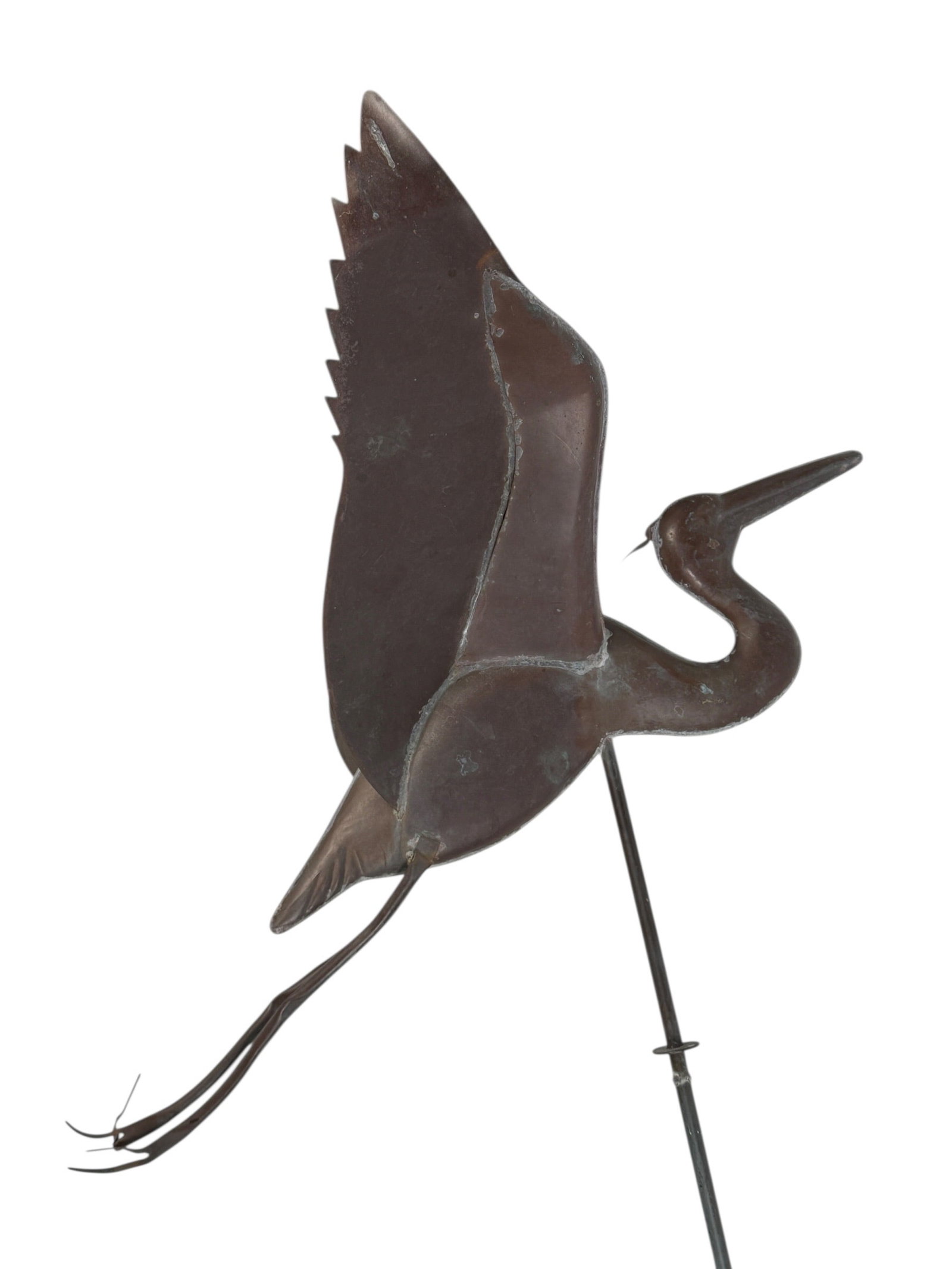 Copper Crane Weathervane - 2