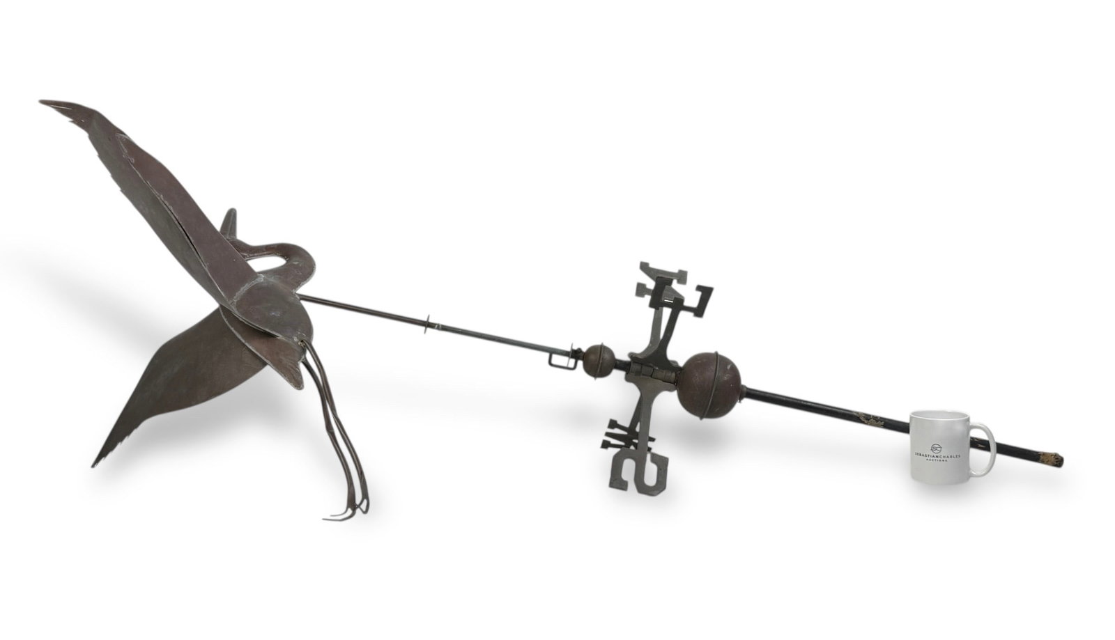 Copper Crane Weathervane - 4