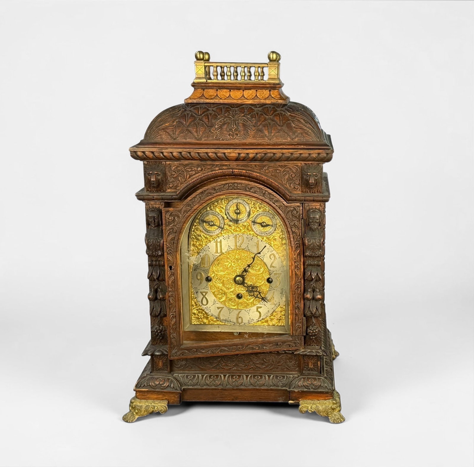 English Triple Fussee Bracket Clock (AS IS) (1 of 6)
