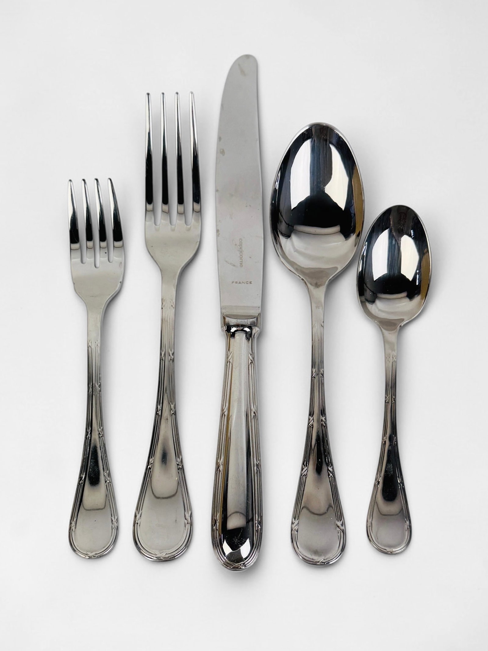 (60pc) Christofle Pastorale Stainless Flatware Set (1 of 5)