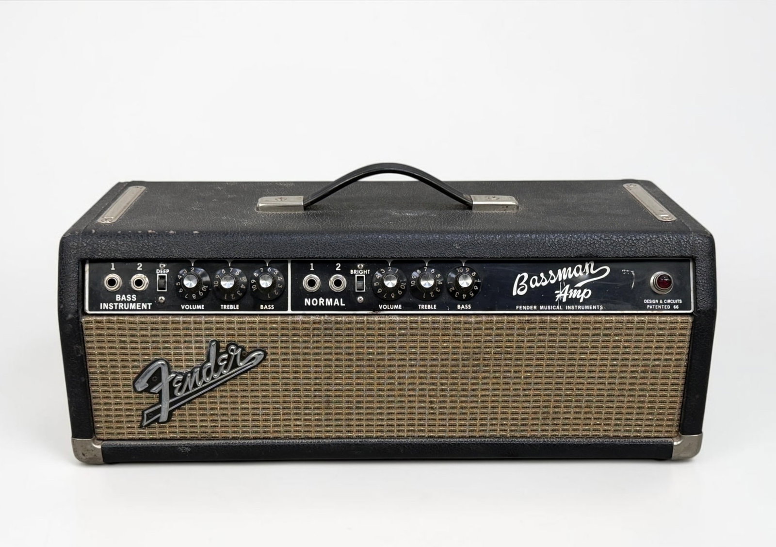 1967 Fender Bassman Black Panel Amplifier: Dimensions: 8 1/4" x 22" x 9 1/2" Condition: Minor wear and tear from use and age. Not tested in-house. 