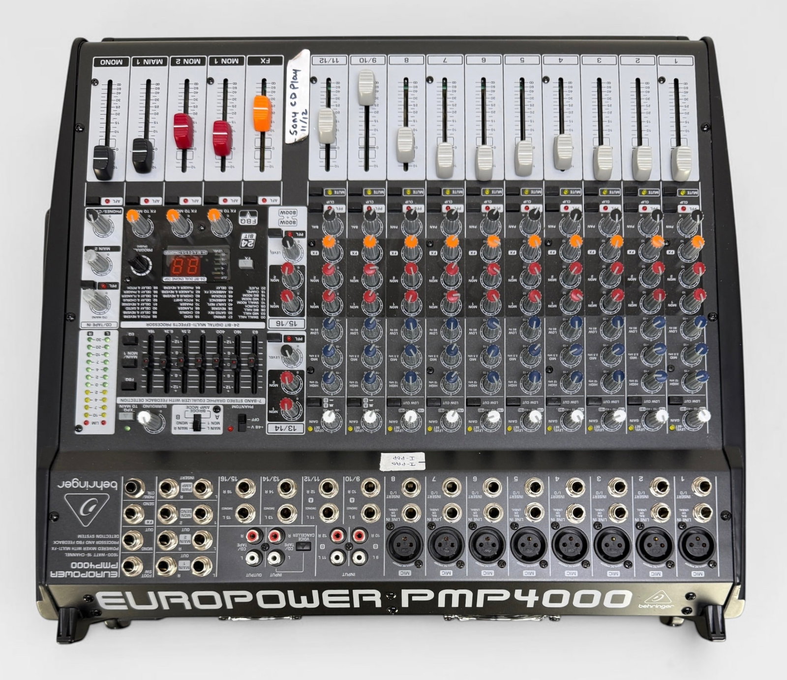 Behringer Europower PMP4000 Mixer: Serial Number: S1501514A8N Instruction booklet included. Dimensions: 17 1/2" x 18" x 4" Condition: The items are verified as working by the consignor, not