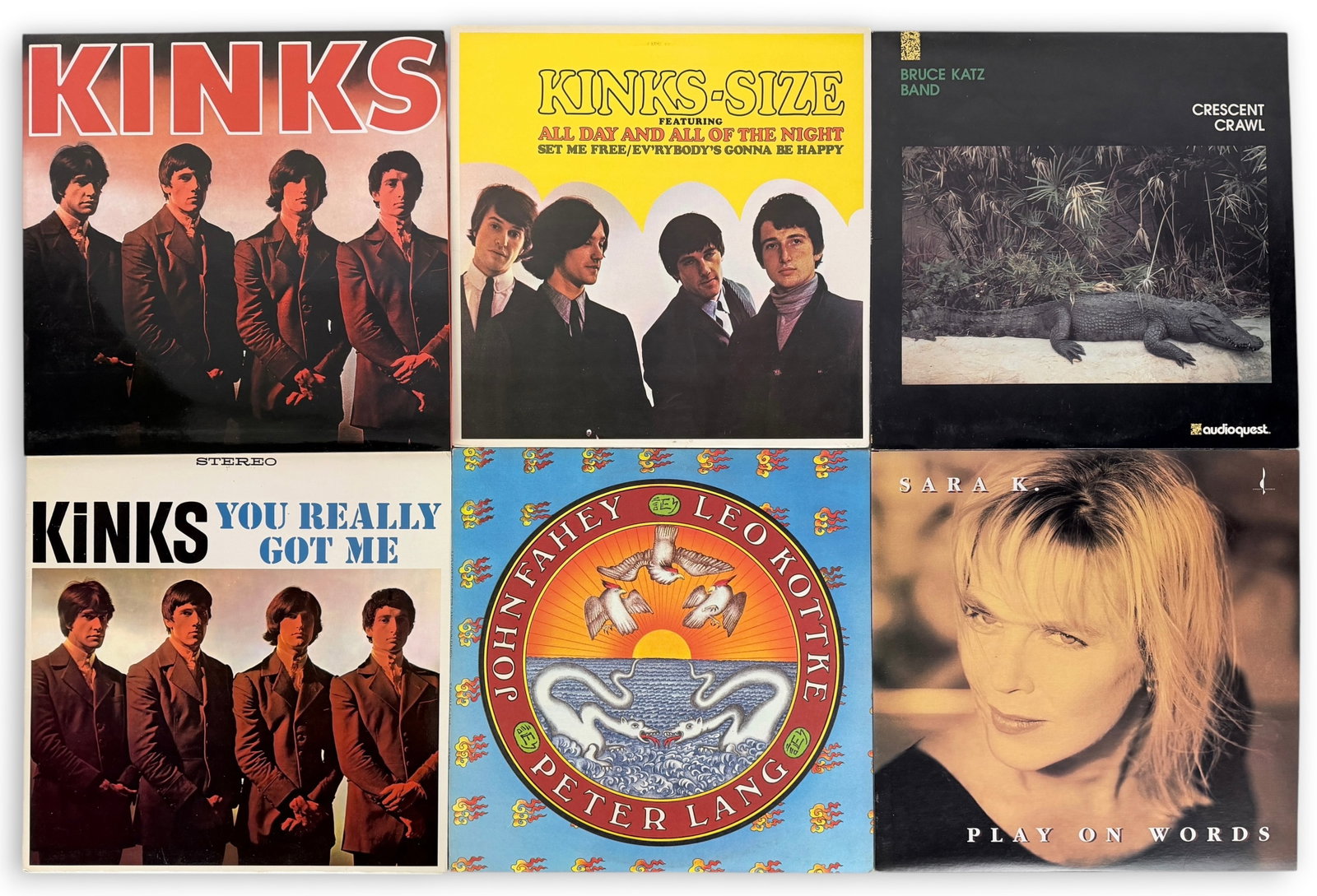 Group of (80) Vinyls K: Dimensions: Approx. 12" x 12" Condition: See images for details. 