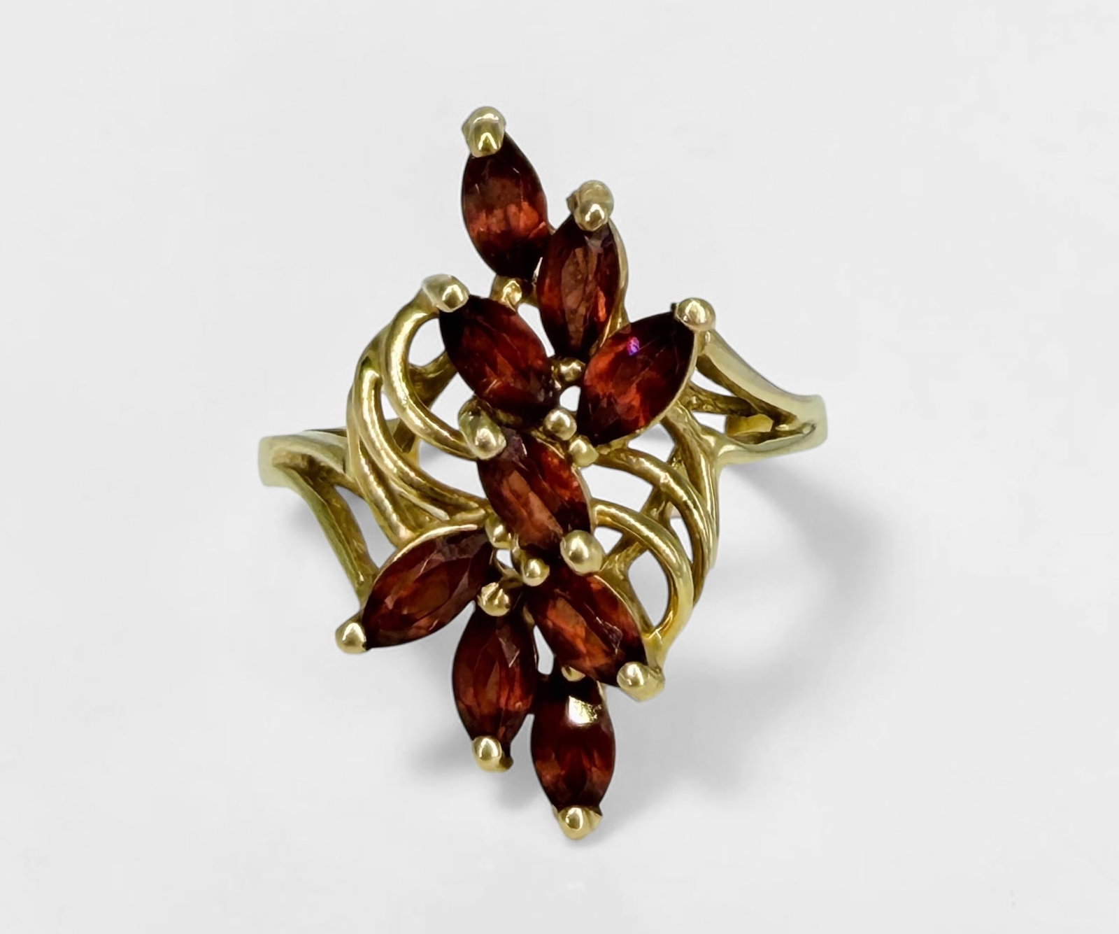 14K Gold Garnet Cocktail Ring (1 of 4)