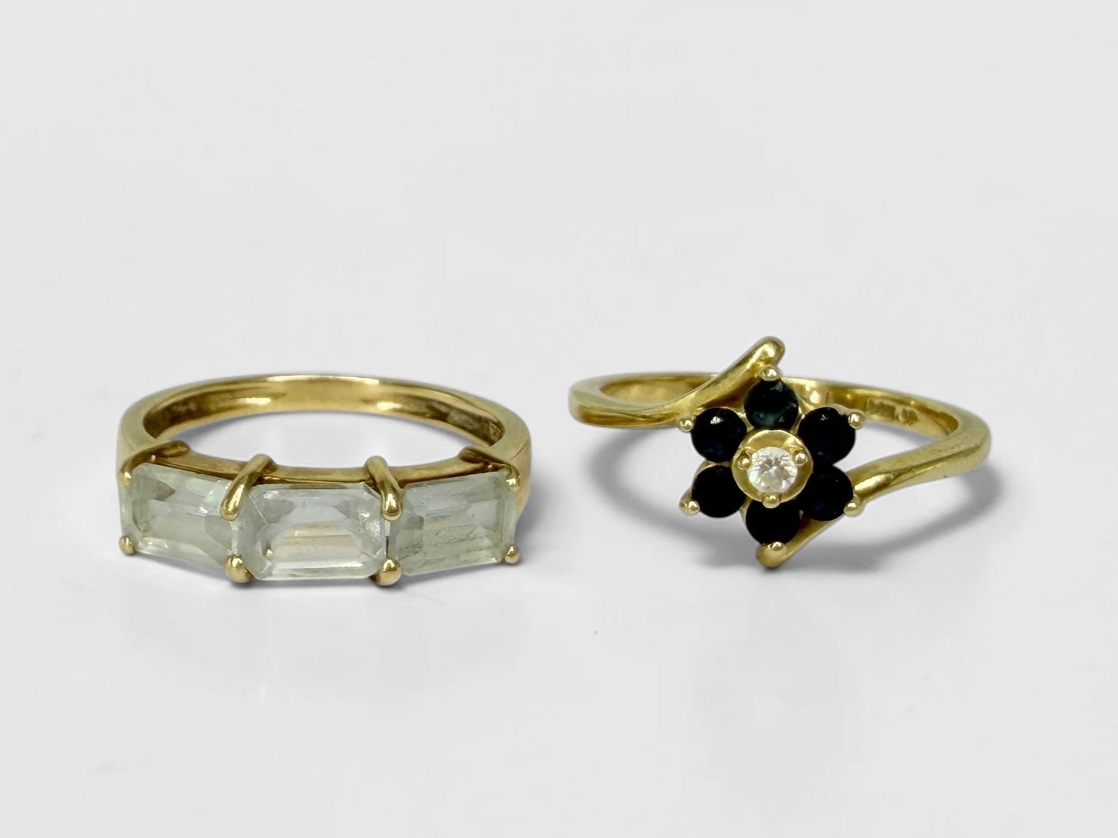 (2) 14K Gold Ladies Rings W/ Stones (1 of 6)