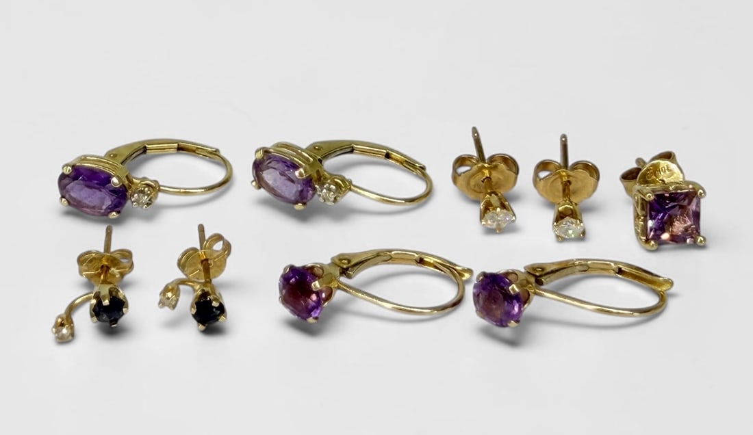 Group Of 10K and 14K Gold Earrings (1 of 5)