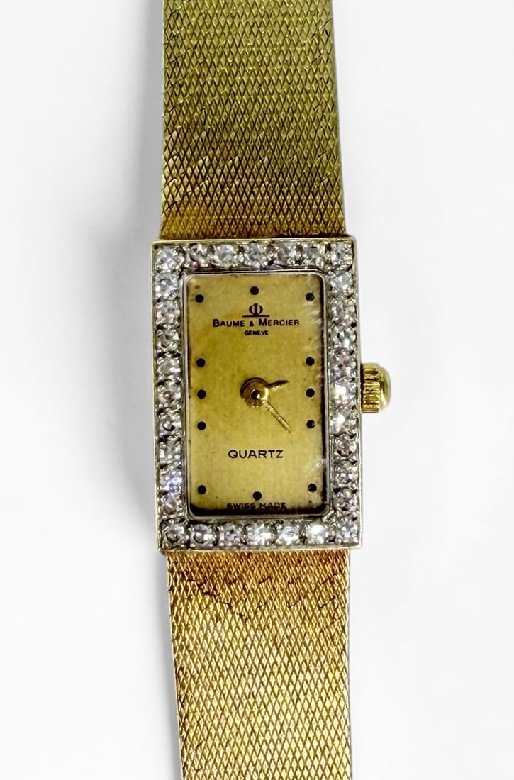 14K Gold Diamond Baume & Mercier Swiss Ladies Watch (1 of 6)