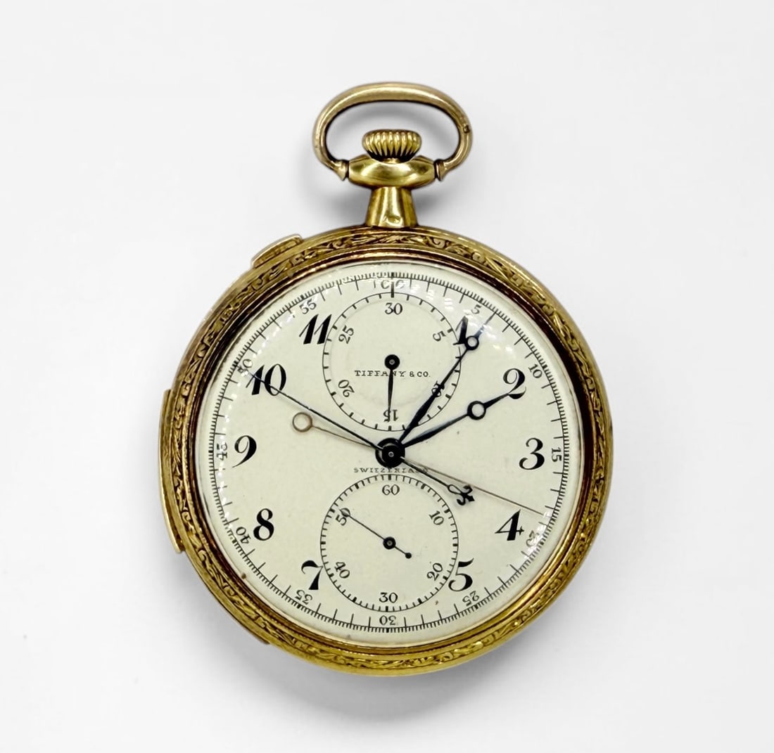 18K Tiffany & Co Touchon Split-Seconds Minute Repeater Pocket Watch - 2