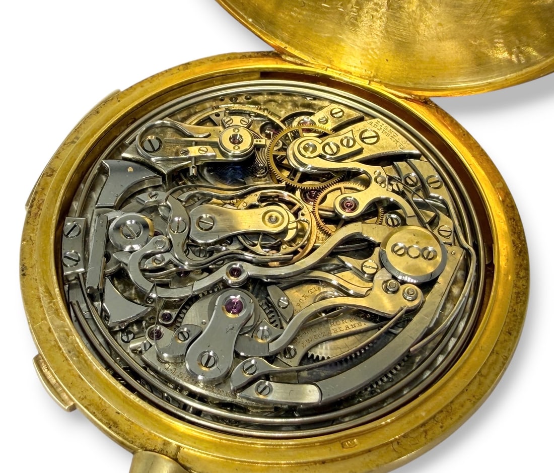 18K Tiffany & Co Touchon Split-Seconds Minute Repeater Pocket Watch - 4