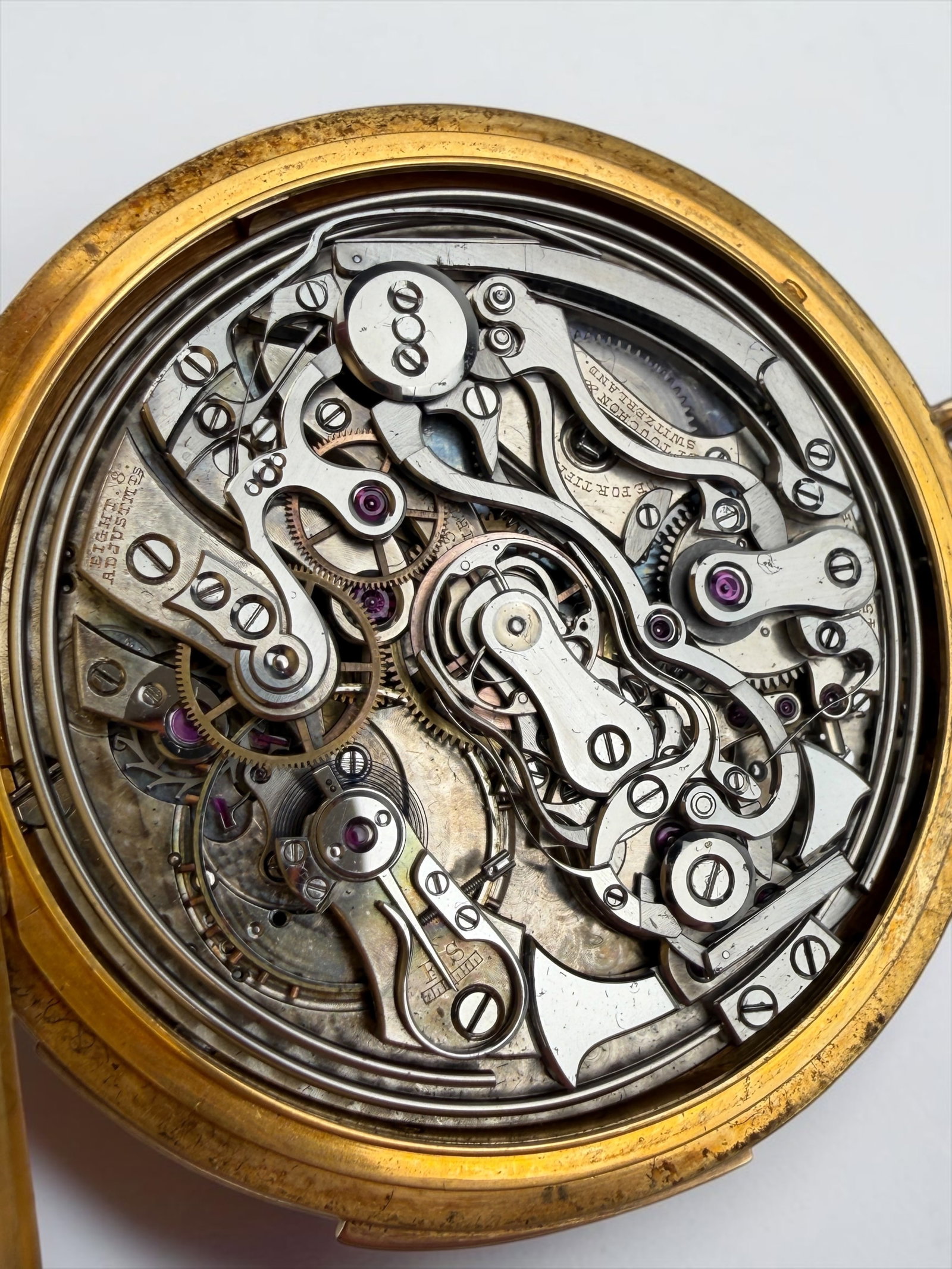 18K Tiffany & Co Touchon Split-Seconds Minute Repeater Pocket Watch - 7
