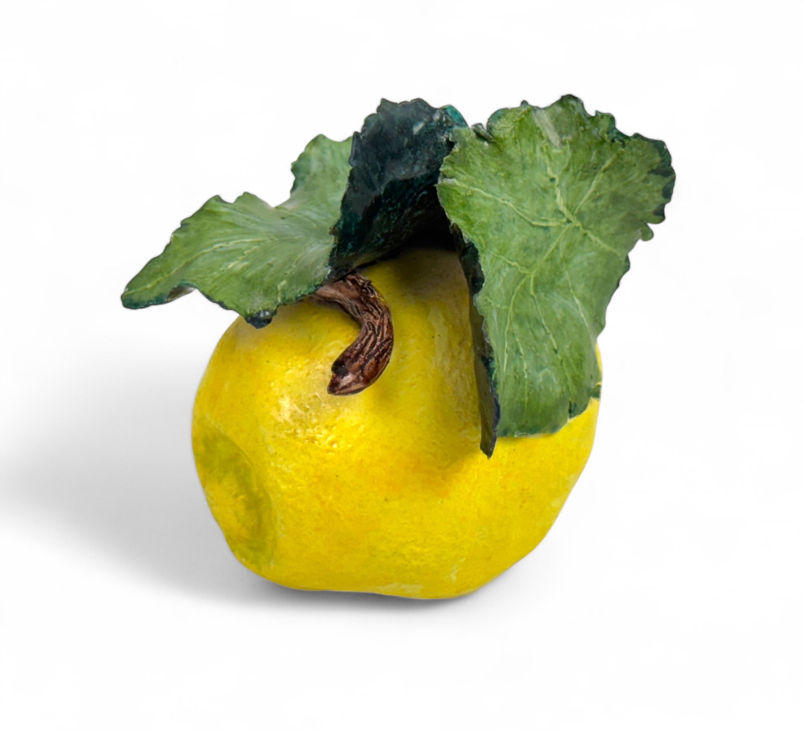 Katherine Houston Porcelain Lemon: Signed on the bottom, KHO 1978 Dimensions: 2 7/8" x 2 5/8" x 2 1/4" Condition: in very good condition, no chips or cracks