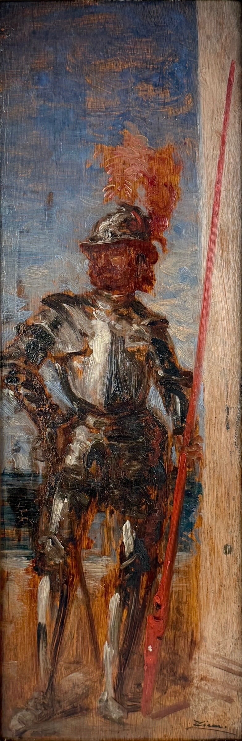 Felix Ziem “Un Chevalier" Oil on Panel (1 of 7)