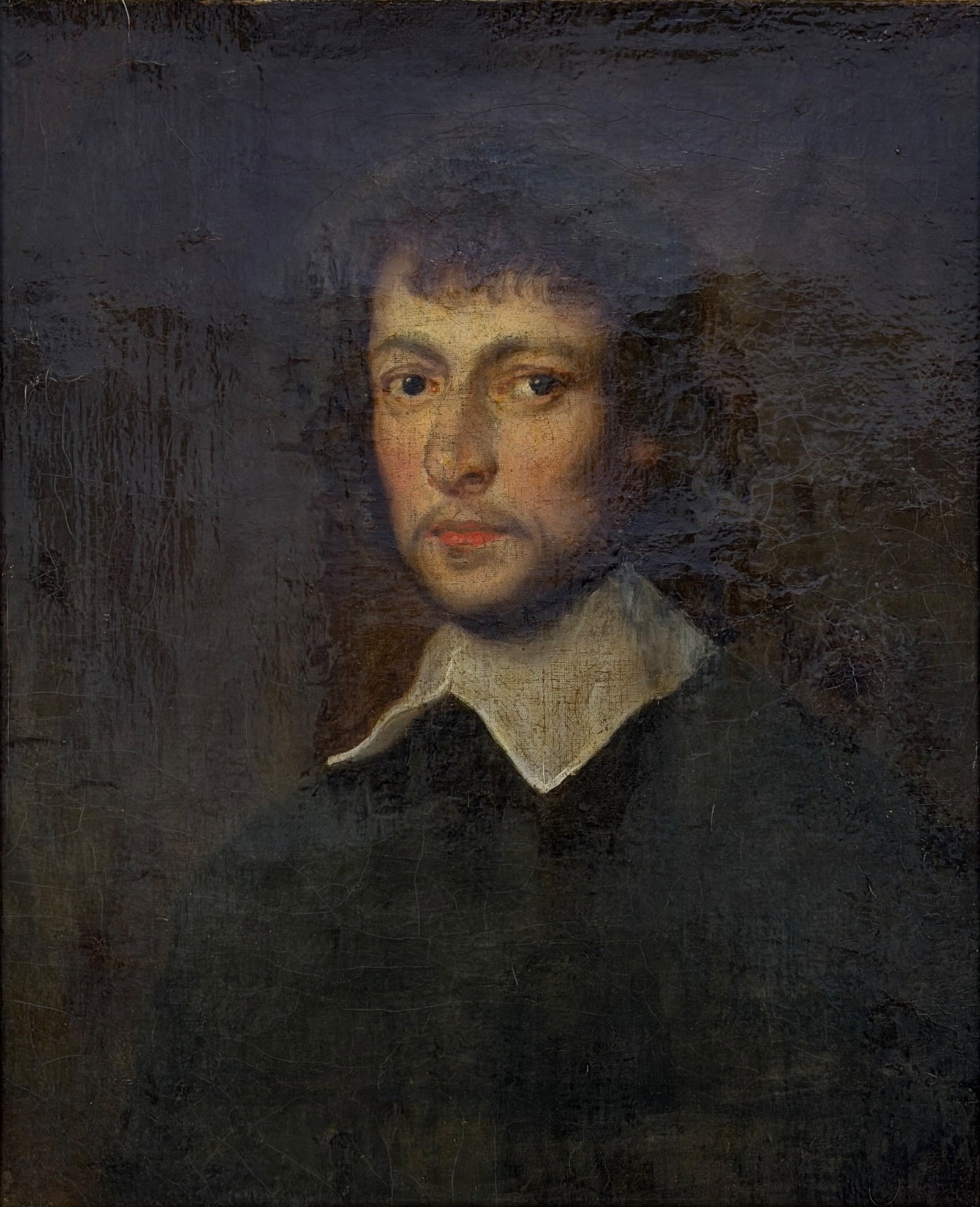 Attributed to Robert Walker “Portrait of Henry Ireton" Oil on Canvas: No signature visible but attributed to Robert Walker (1607-1658). Description per appraisal: Bust portrait. Image: 22" x 18" Frame: 30" x 26" Condition: Crazing throughout the painting. There is some 