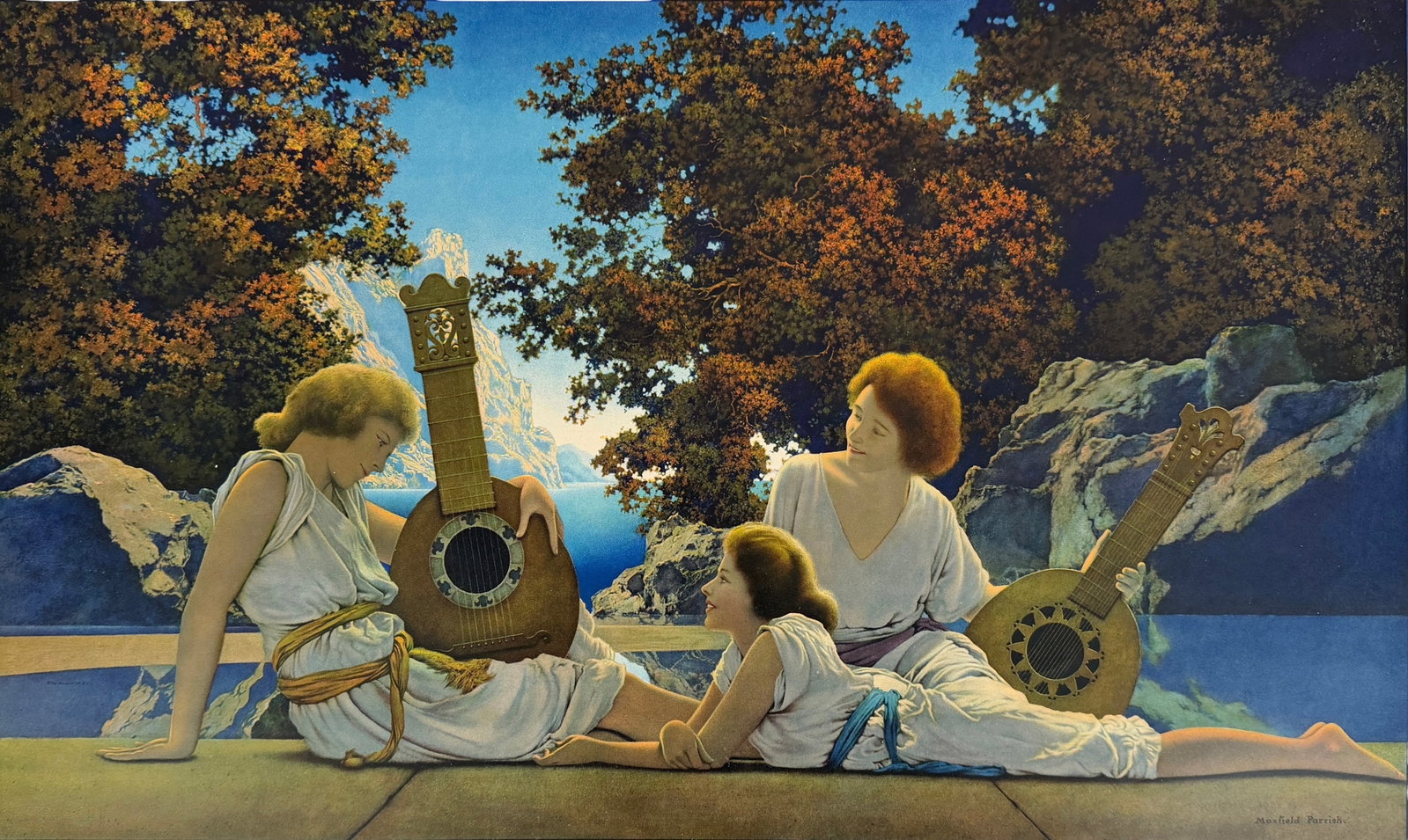 1933 Maxfield Parrish “The Lute Players" Print (1 of 6)