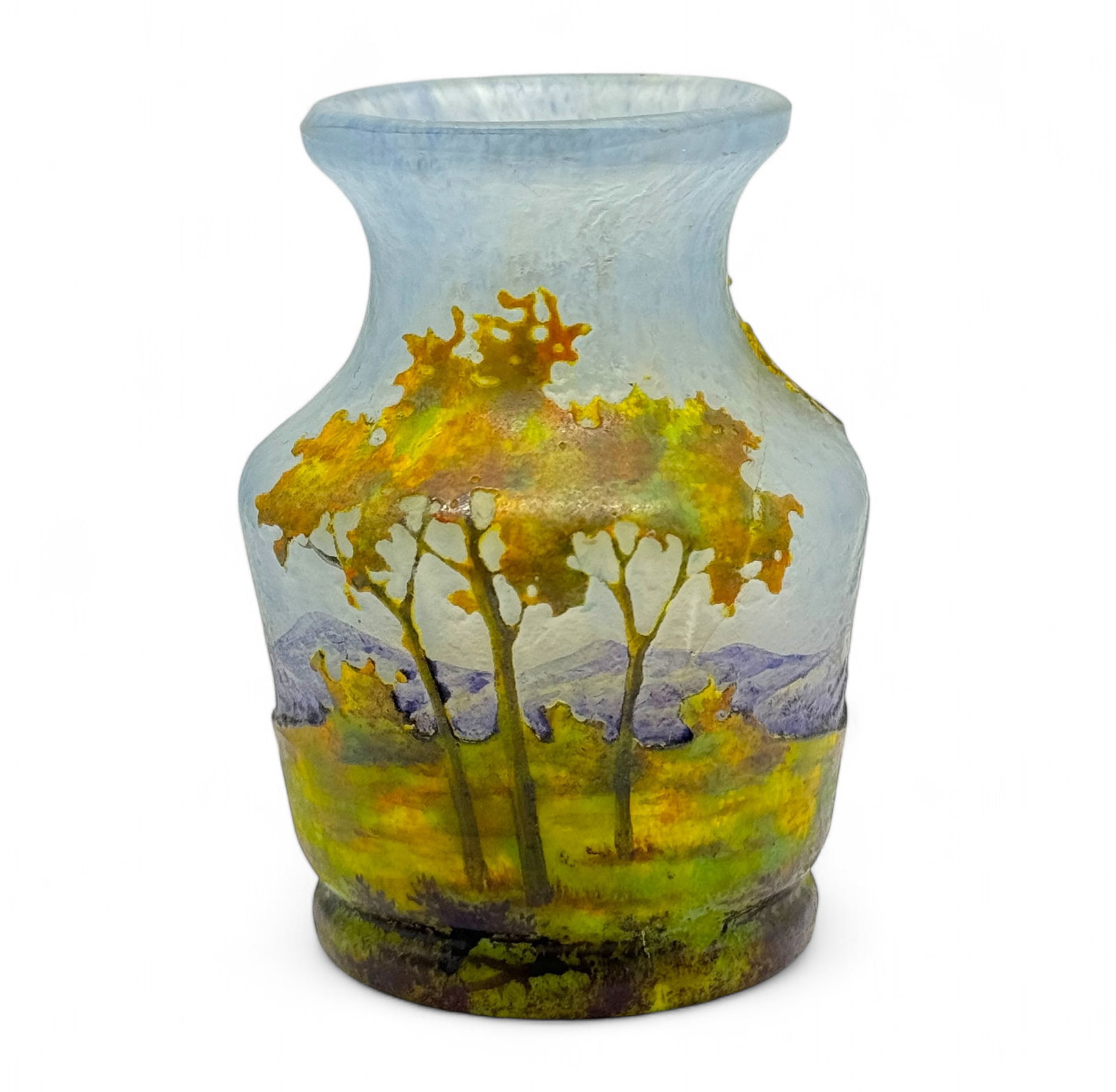 Nancy Daum Cameo Glass Landscape Vase (1 of 4)