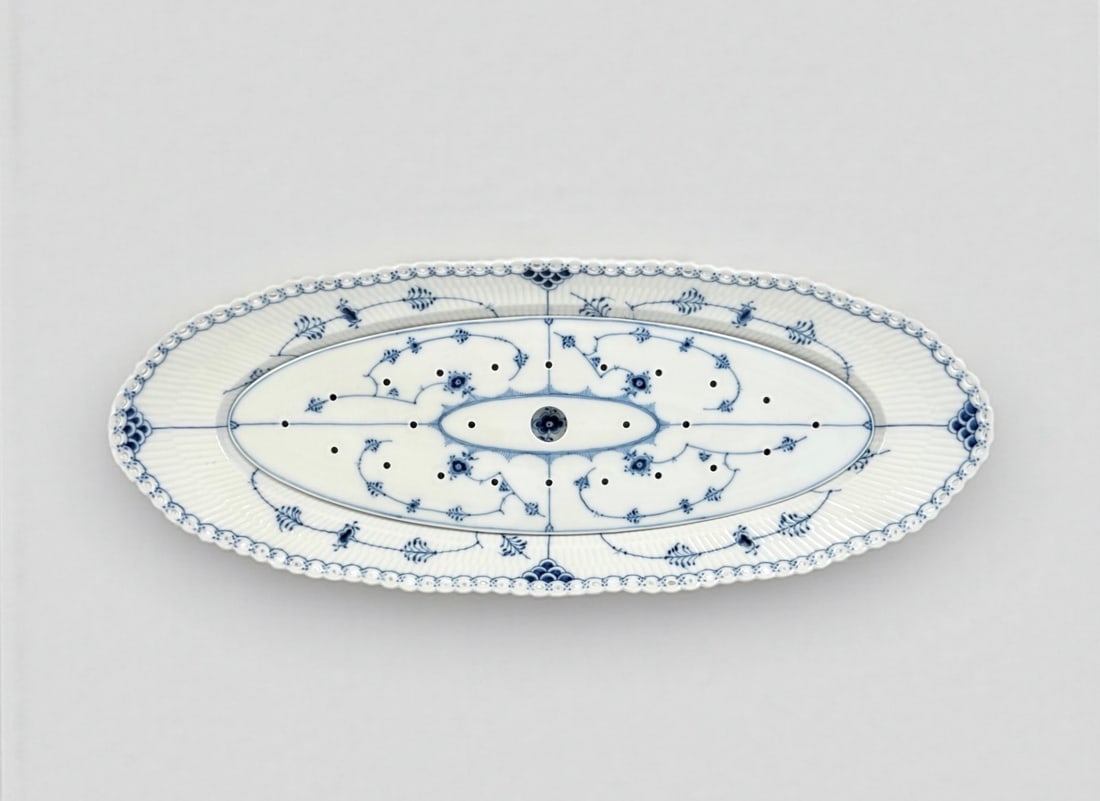 Royal Copenhagen Blue Fluted Full Lace Fish Platter (1 of 9)