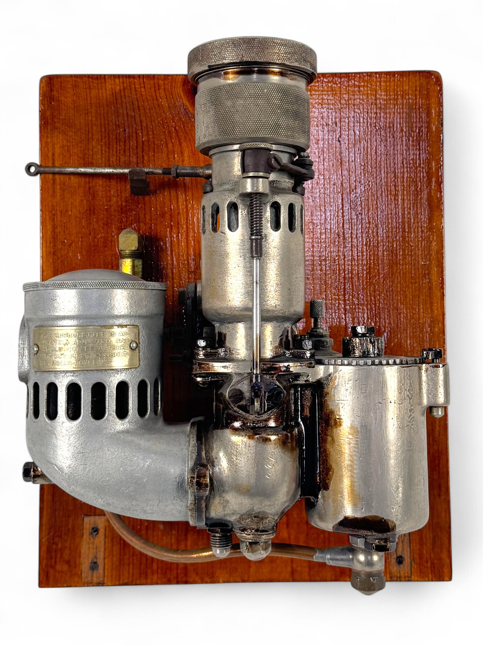 Vintage Rolls Royce Mounted Carburetor W/ Keychain (1 of 7)