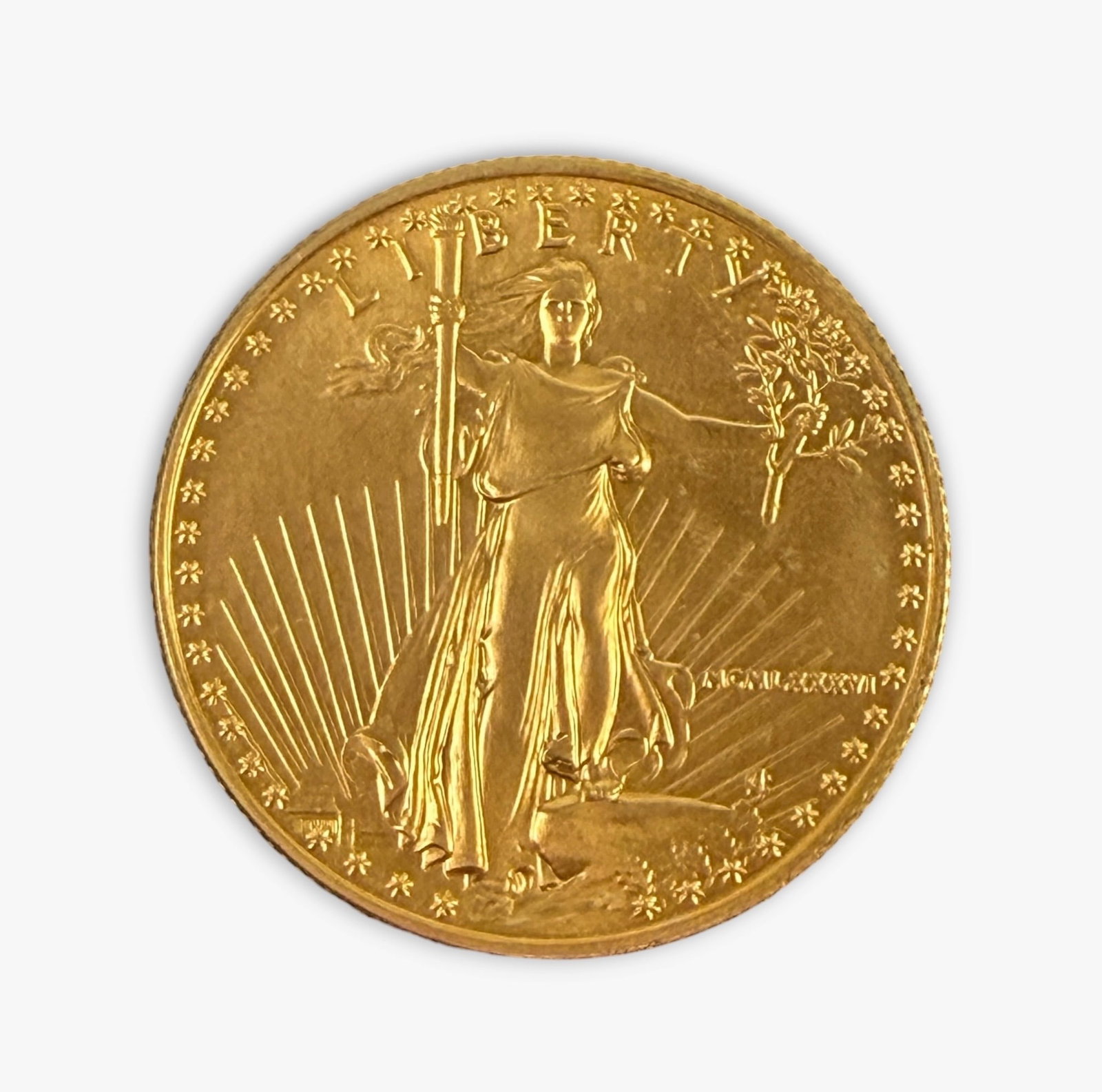 1976 1/2 Oz Gold Eagle: Stored in an acrylic case. Condition: See images for details. 