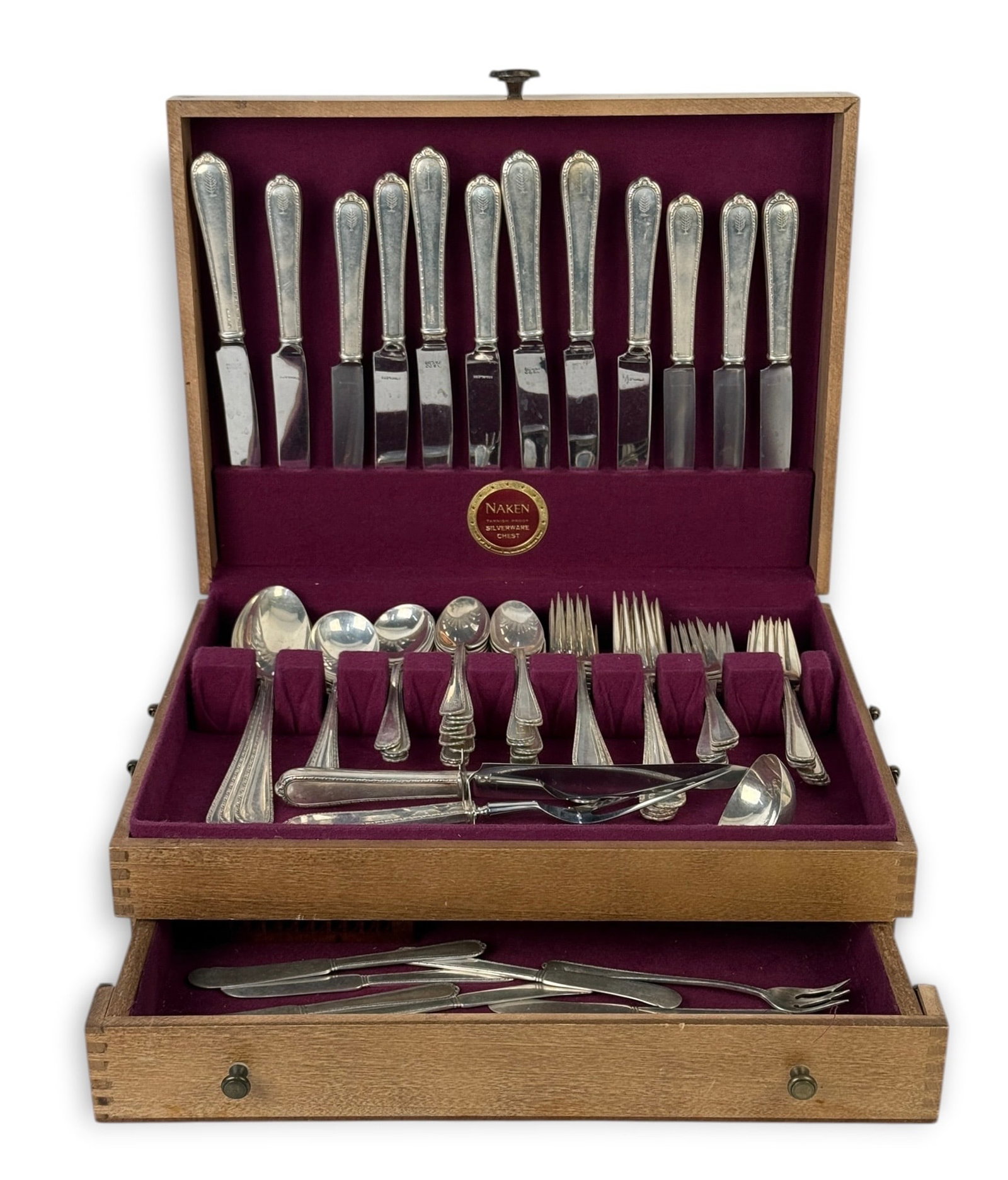 (84pc) International Pine Tree Sterling Flatware Set - 7