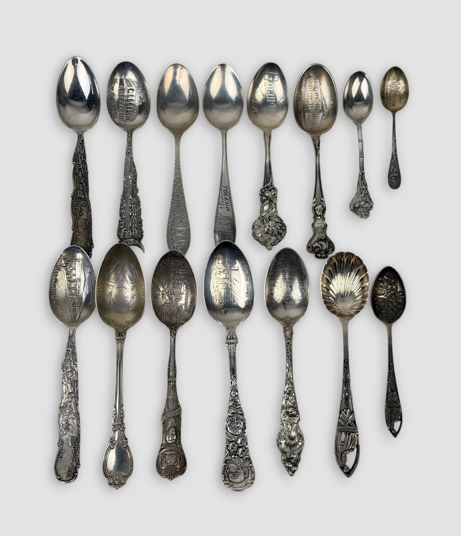 Sterling Silver Louisiana State Collectible Spoons (1 of 3)