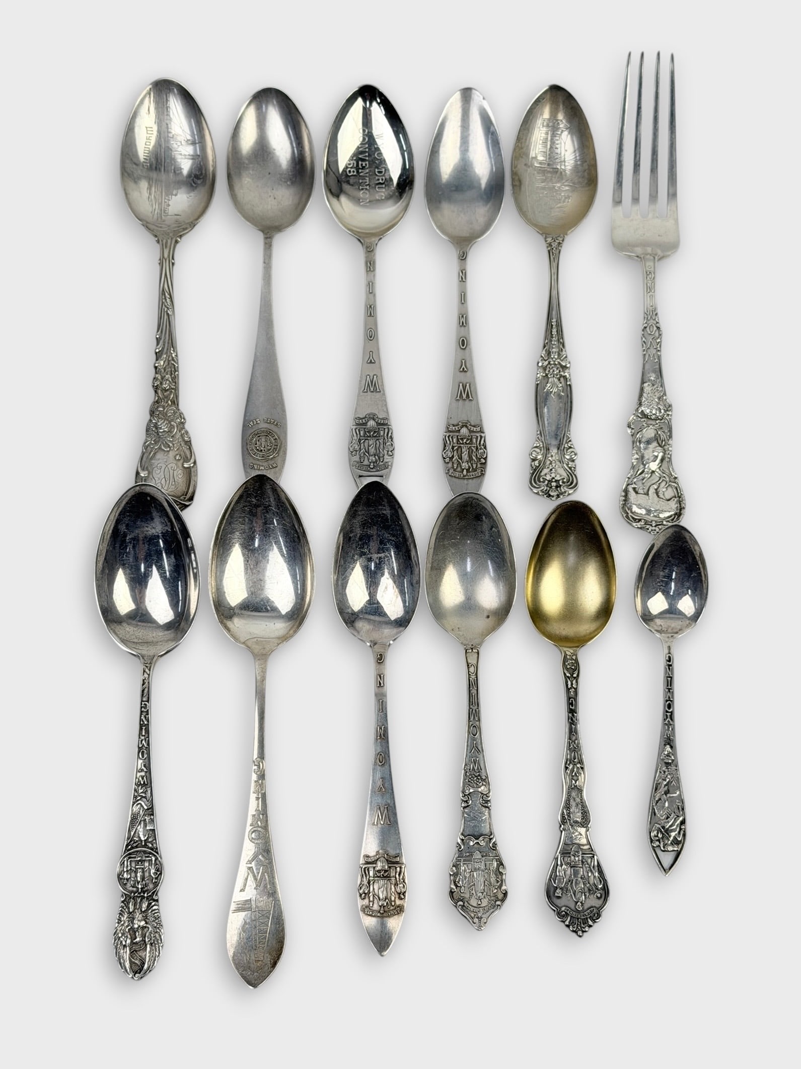 Sterling Silver Wyoming State Collectible Spoons (1 of 3)