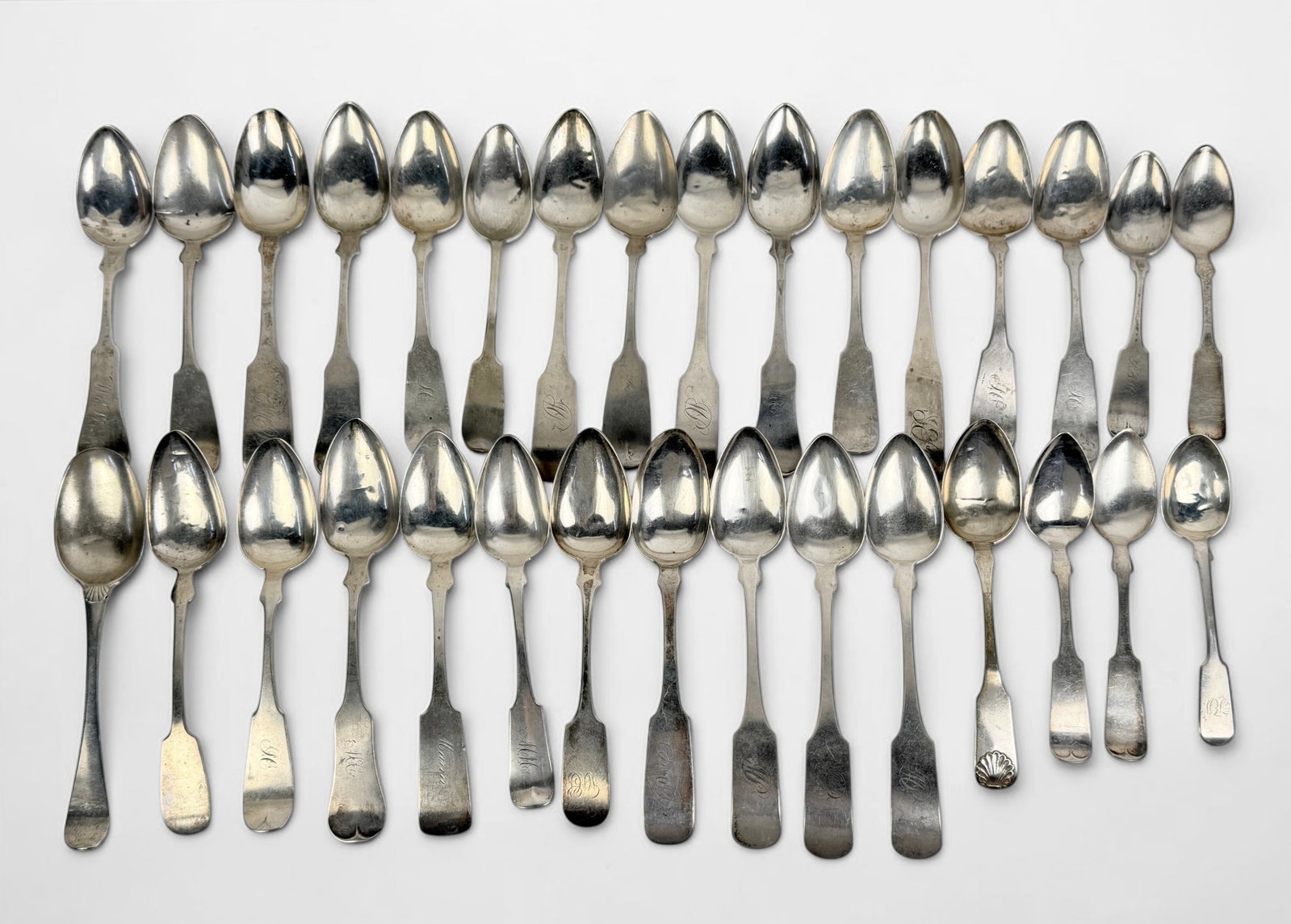 Assortment Of Antique Silver Serving & Table Spoons (1 of 4)