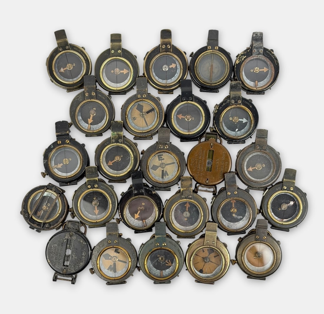 Group of (25) WWI Military Compasses (A) (1 of 3)