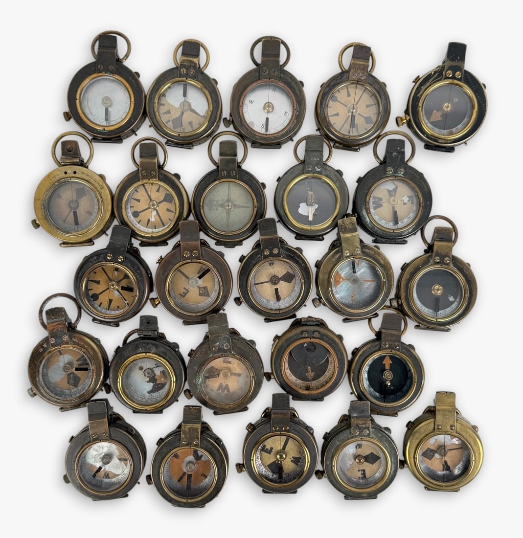 Group of (25) WWI Military Compasses (R) (1 of 3)
