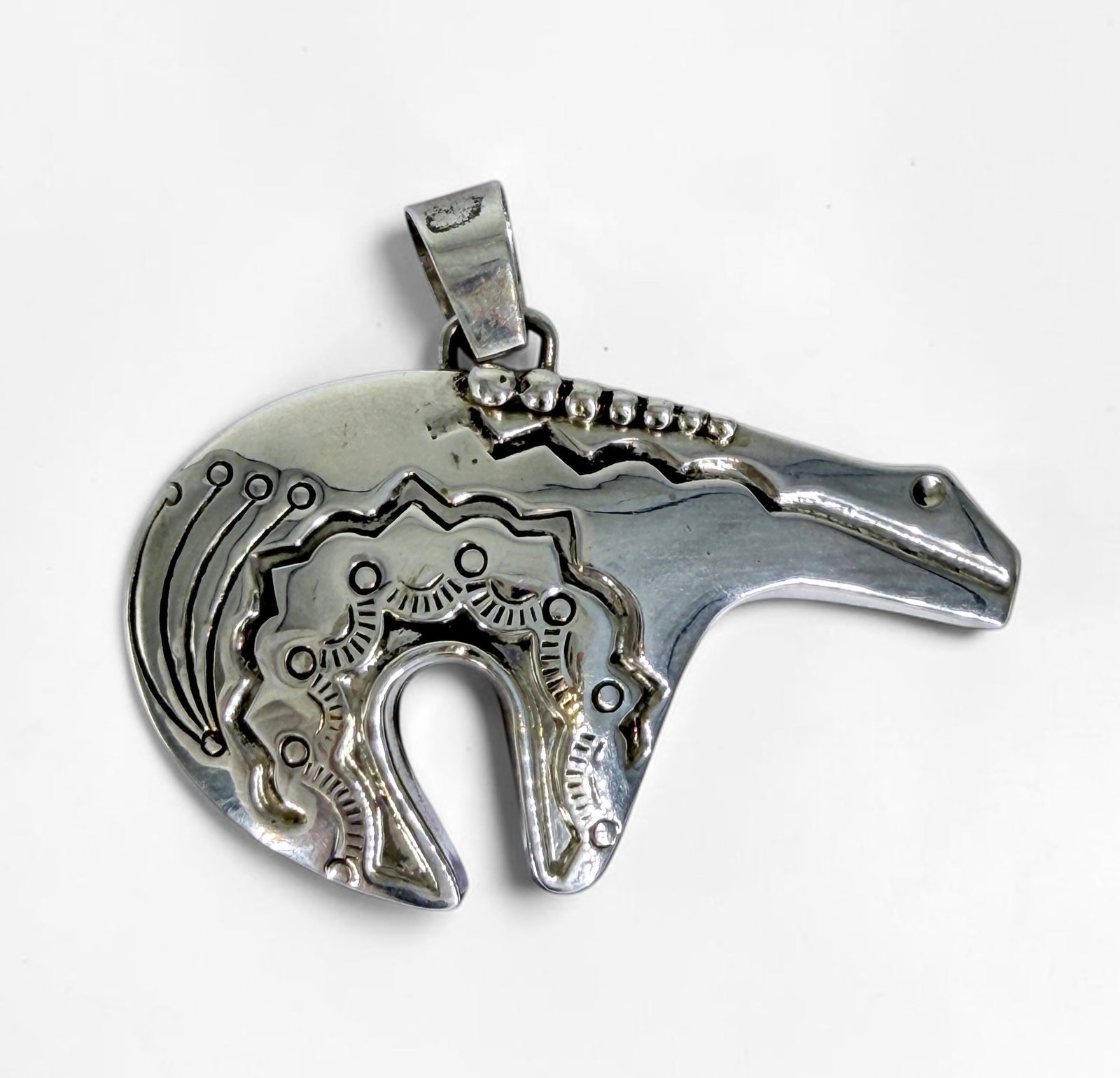Sterling Silver Native American Big Bear Pendant (1 of 4)