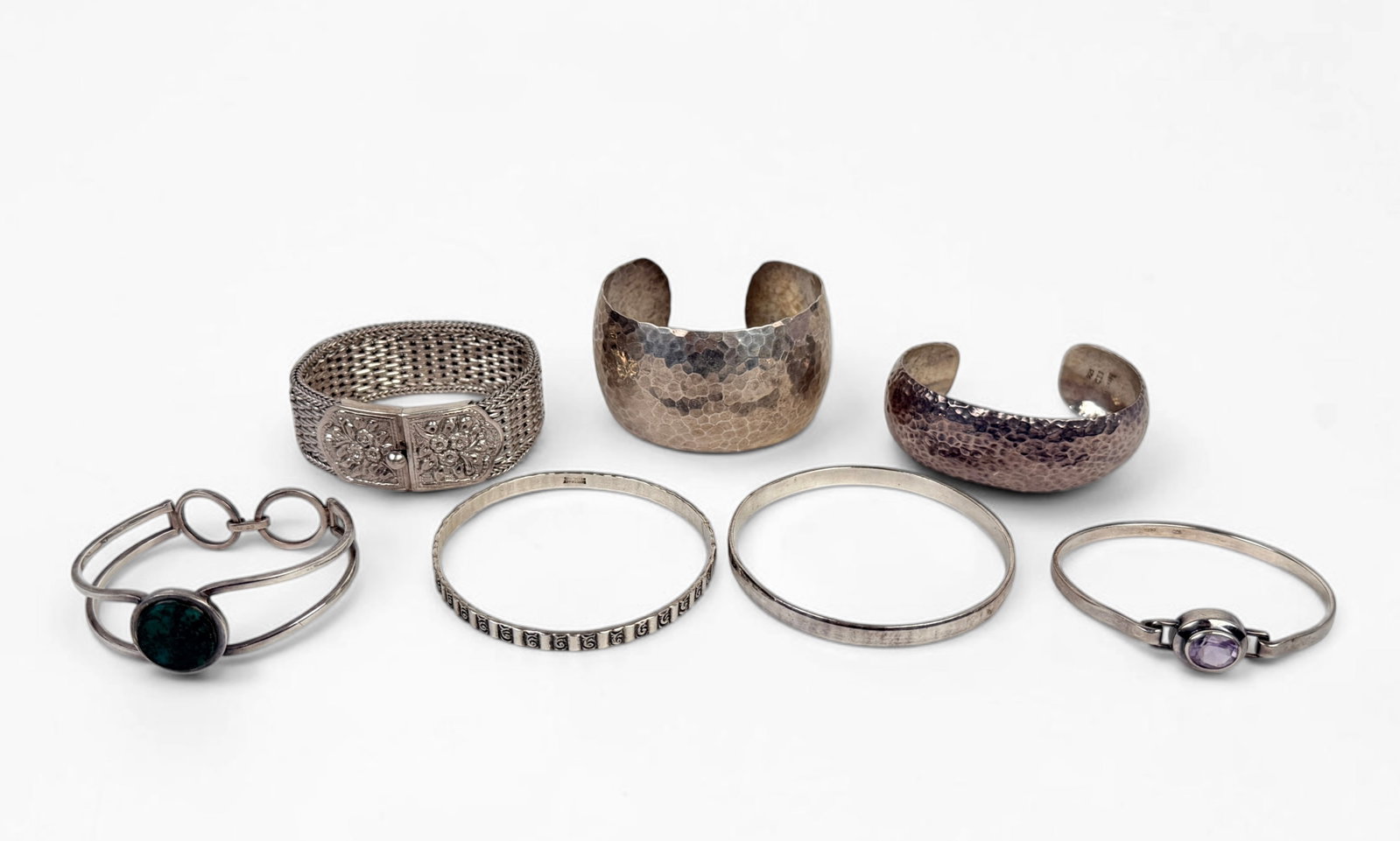 Group of (7) Sterling Bracelets (1 of 11)