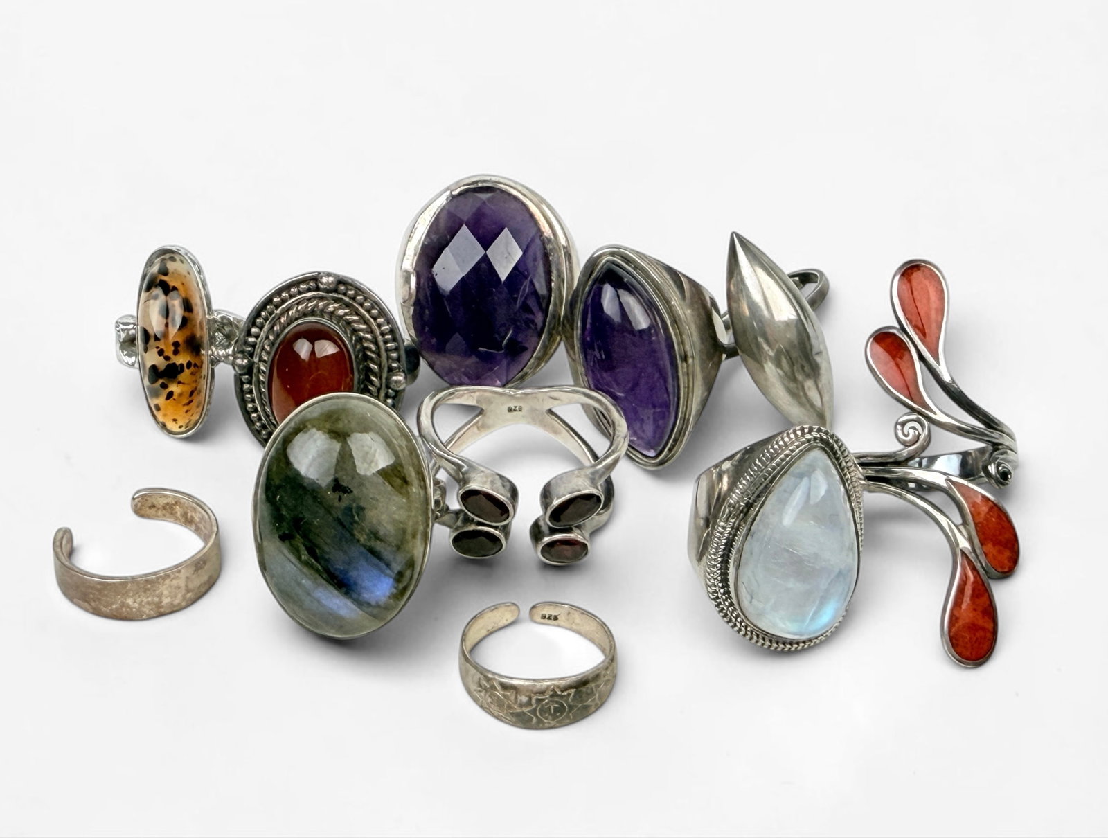 Group of (11) Sterling Rings (1 of 10)