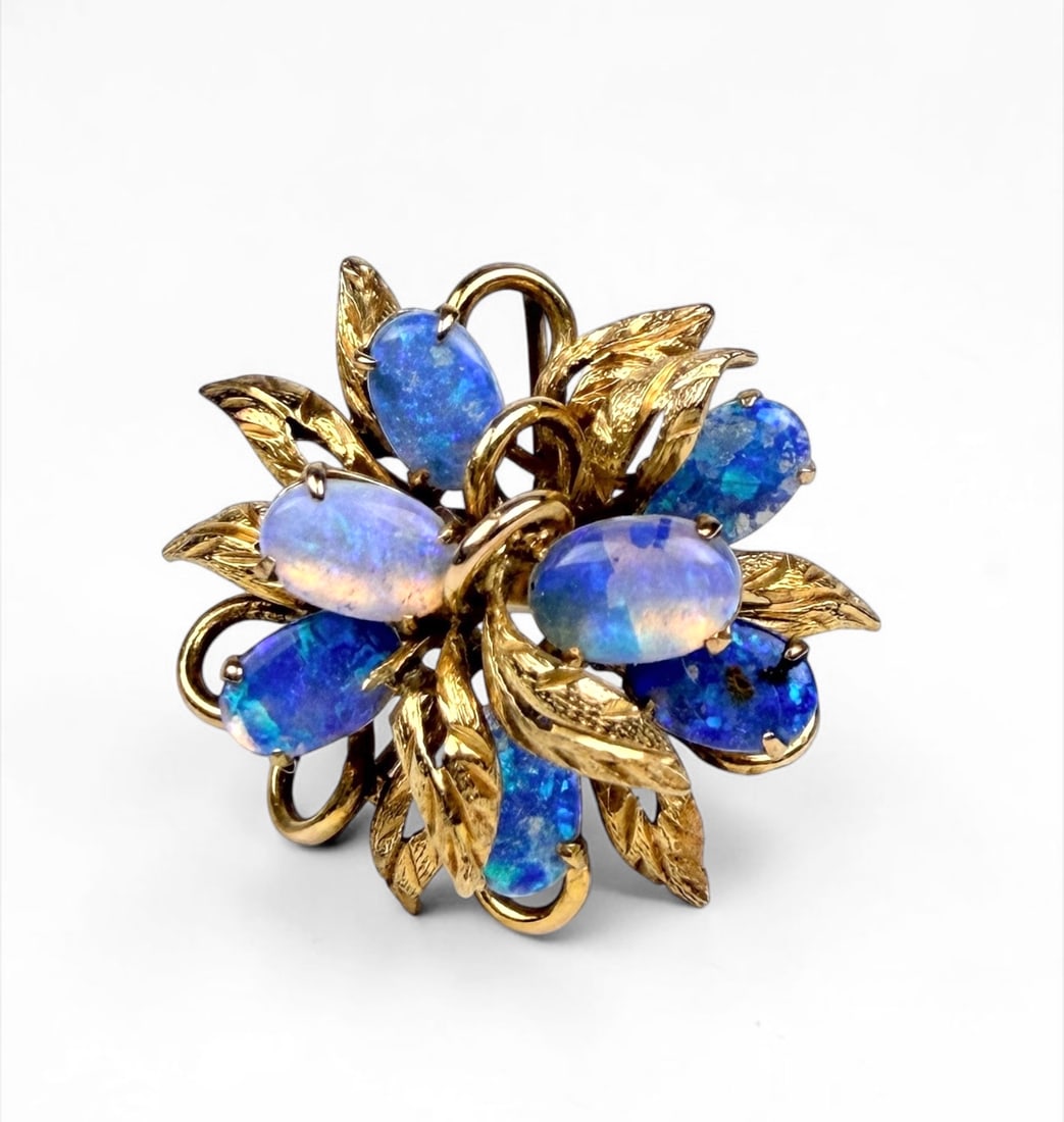 14K Yellow Gold & Opal Cocktail Ring (1 of 4)