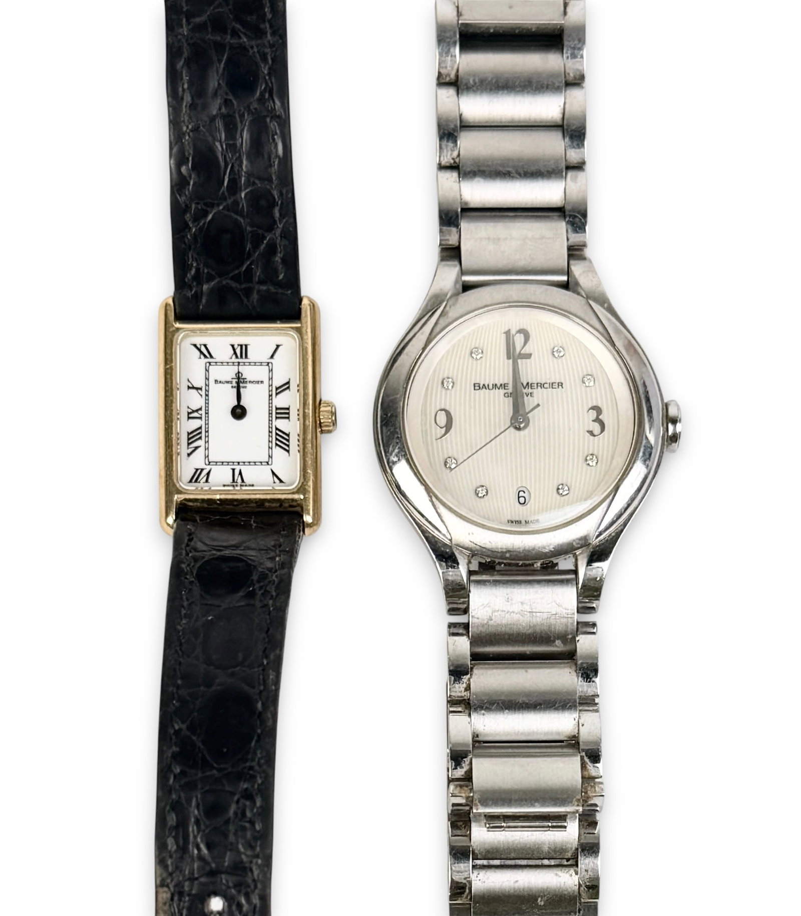 (2) Baume & Mercier "Ilea" Stainless & 14K Gold Ladies Watches (1 of 5)