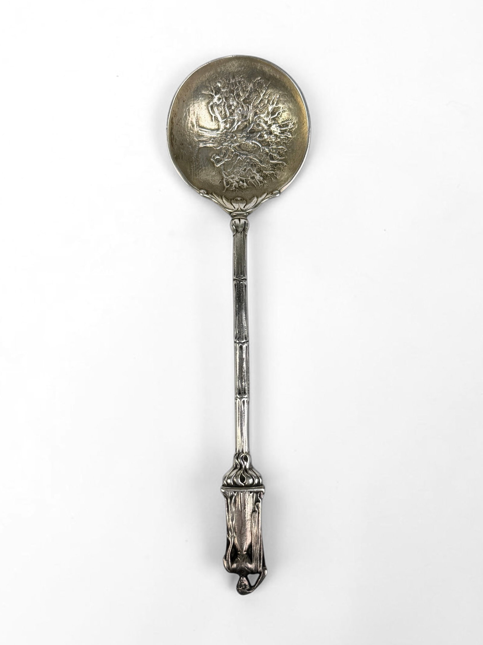 Early Gorham Sterling Spoon: Length: 6" Total Weight: 0.74ozt Condition: Minor tarnishing; otherwise, the spoon is in good condition. Monogrammed on the back. 