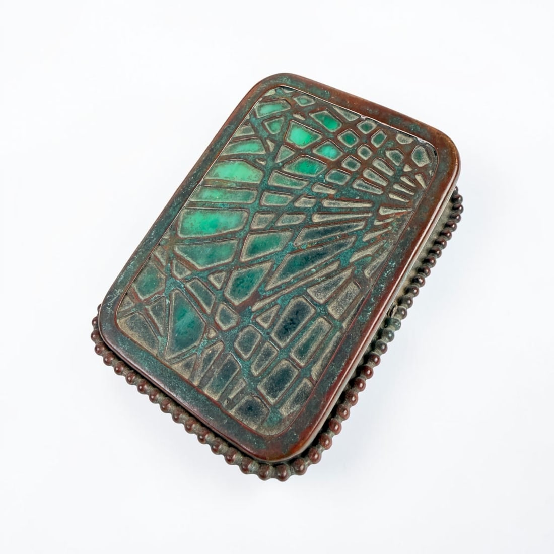 (3pc) Tiffany Studios Pine Needle Desk Set - 4